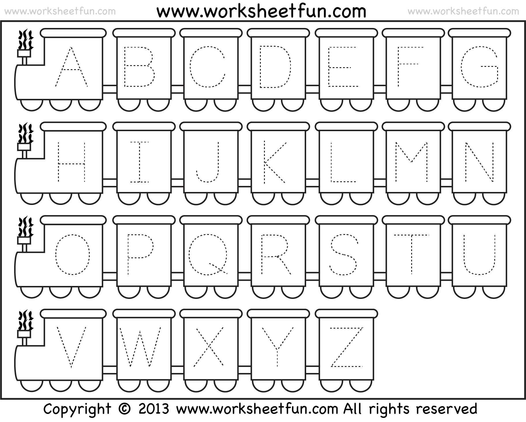 Letter Tracing Worksheet Train Theme FREE Printable Worksheets Worksheetfun Letter Tracing Worksheet Train Theme FREE Printable Worksheets Worksheetfun