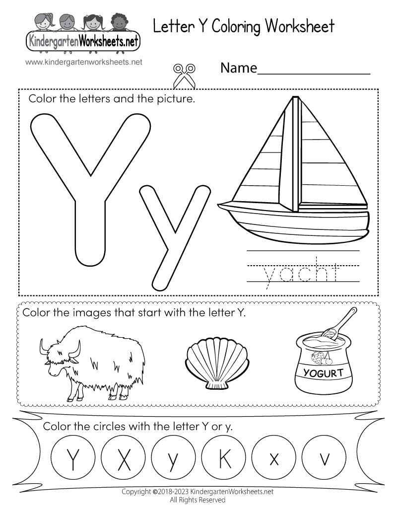 Letter Y Coloring Worksheet Free Printable Digital PDF Letter Y Worksheets For Kindergarten Letter Y Activities Letter Y Crafts Letter Y Printables MegaWorkbook