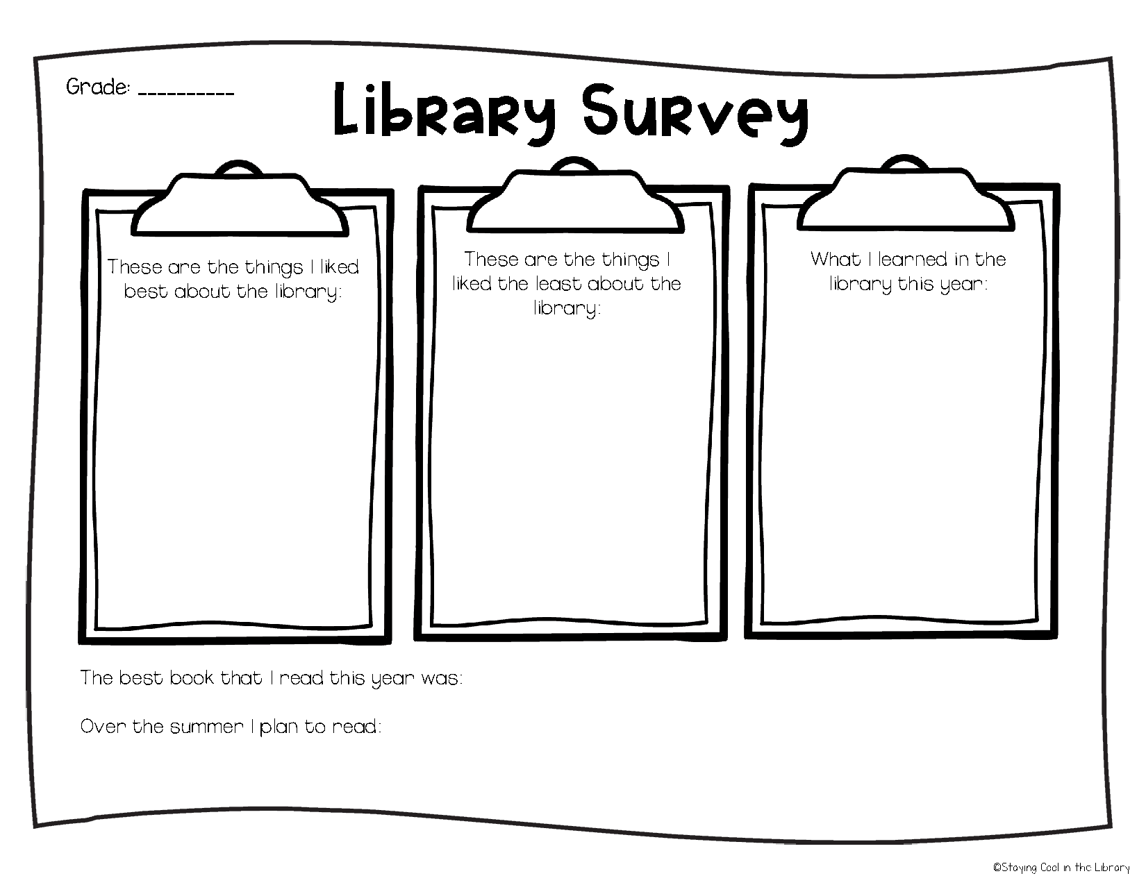 Library No Prep Printables Spring Summer Worksheets Library Library Activities For Kindergarten Worksheets Library