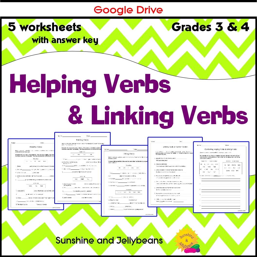 Linking Verbs And Helping Verbs 5 Worksheets Answer Key Grades 3 4 Google Drive Made By Teachers Linking Verbs And Helping Verbs 5 Worksheets Answer Key Grades 3 4 Google Drive Made By Teachers