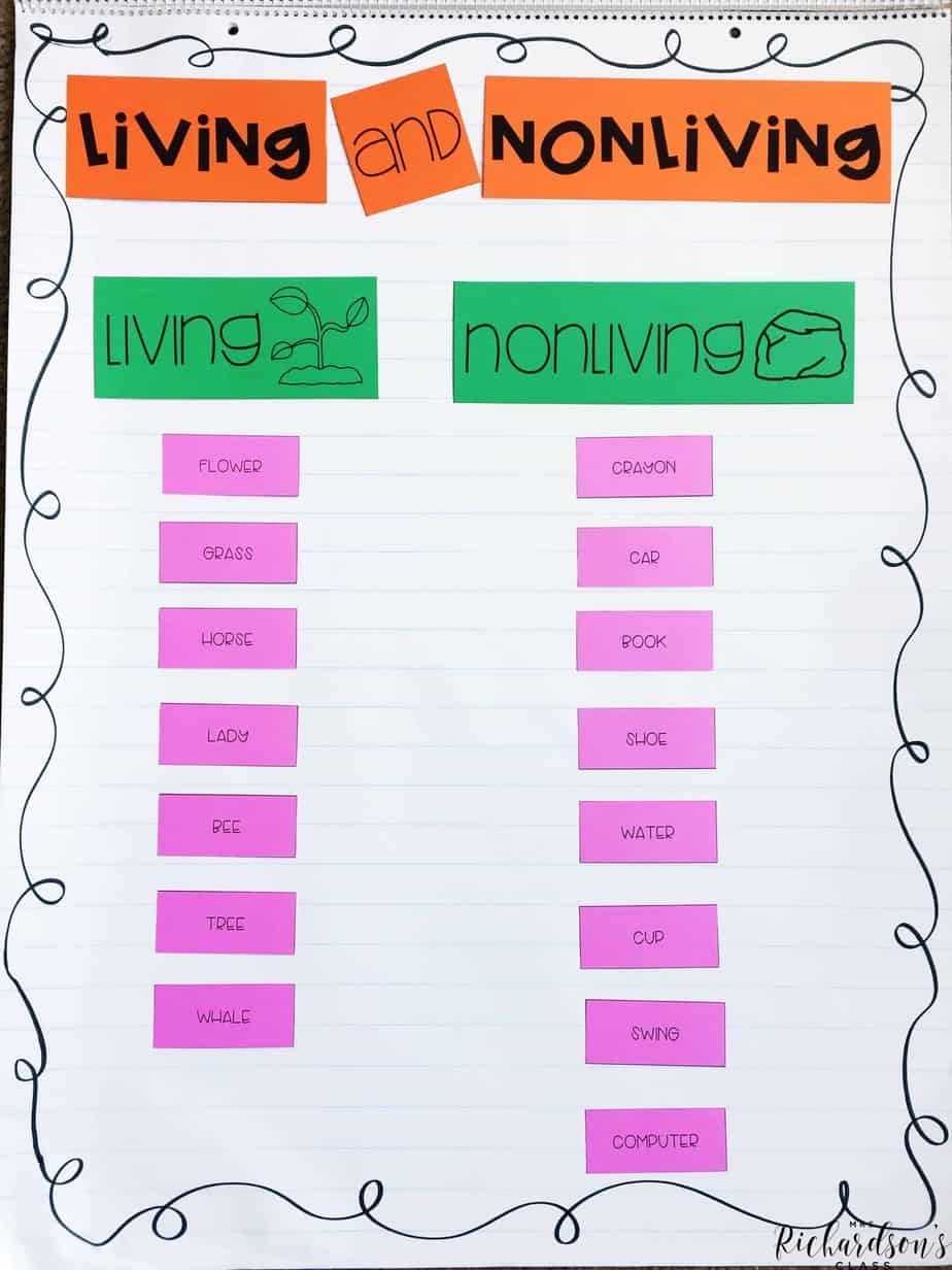 Living And Nonliving Things Mrs Richardson S Class