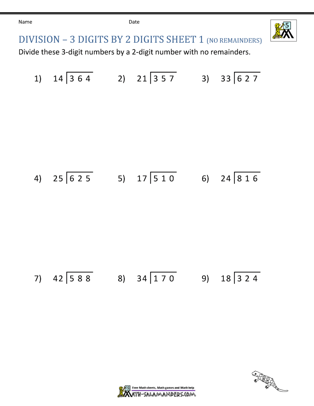 Long Division Worksheets For 5th Grade Long Division Worksheets For 5th Grade