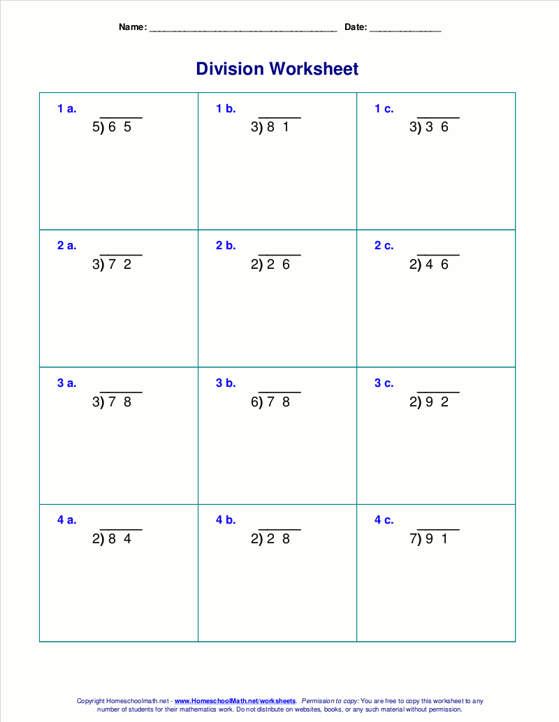 Long Division Worksheets For 5th Grade