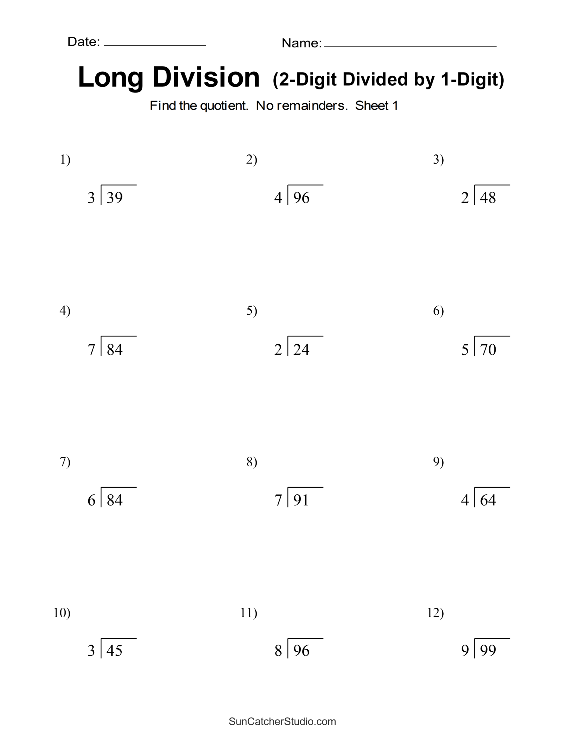 Long Division Worksheets Problems Printable Math Drills Free Printables Lettering SVG Files Tools Apps Long Division Worksheets For Grades 4 6