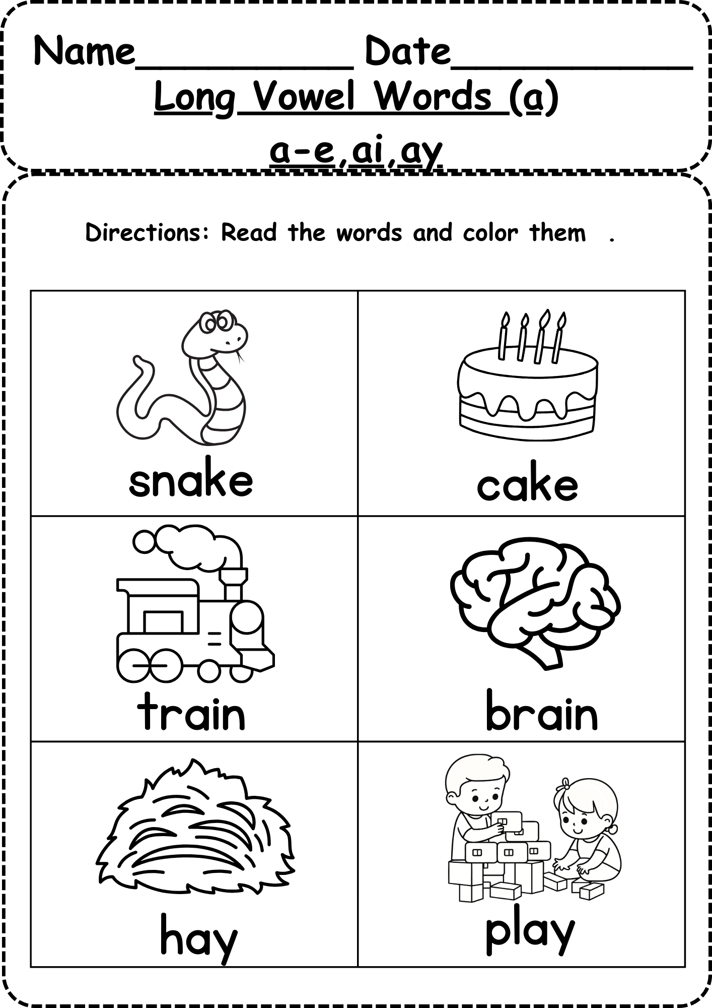 Printable 1st Grade Long And Short Vowels Worksheets