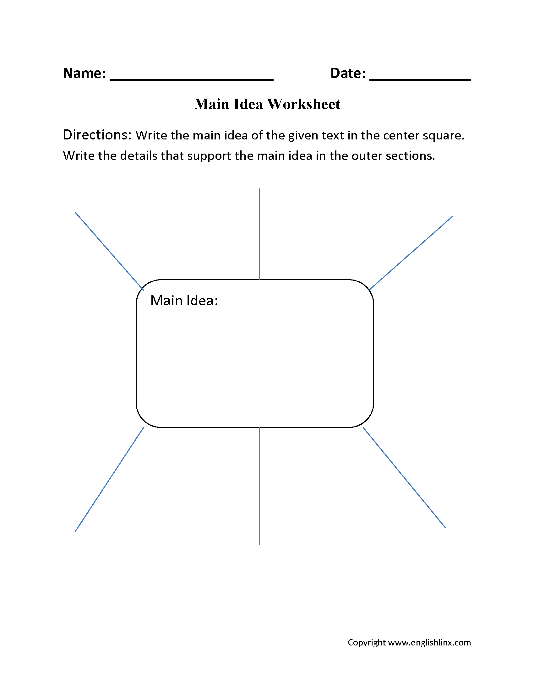 Main Idea Worksheets Printable Main Idea Practice Worksheets Main Idea Worksheets Printable Main Idea Practice Worksheets