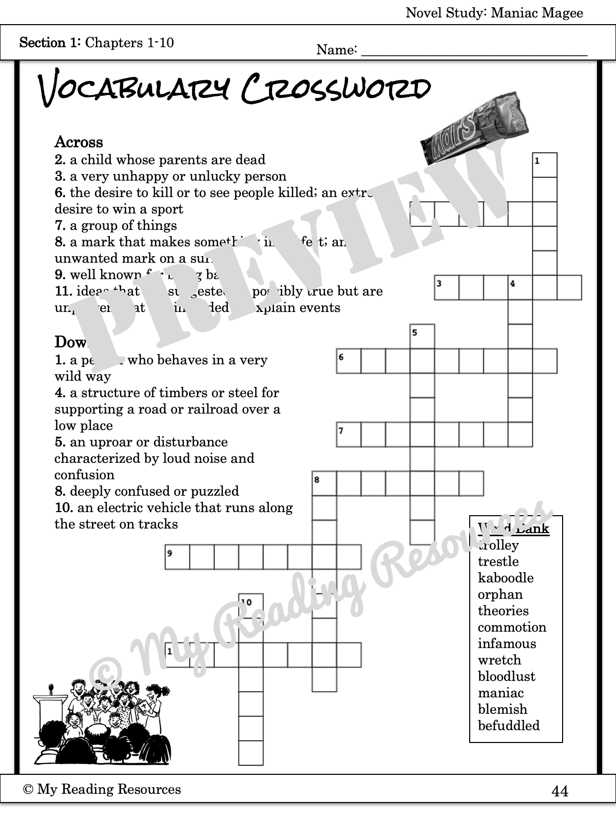 Maniac Magee Novel Study My Reading Resources Worksheets Library Maniac Magee Novel Study My Reading Resources Worksheets Library