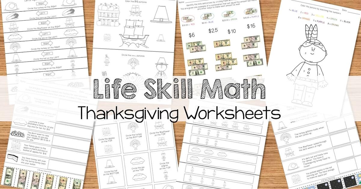 Math Life Skill Worksheets Thanksgiving Themed Breezy Special Ed Budget Worksheets Do You Have Enough Money Life Skill Math For Special Ed Made By Teachers
