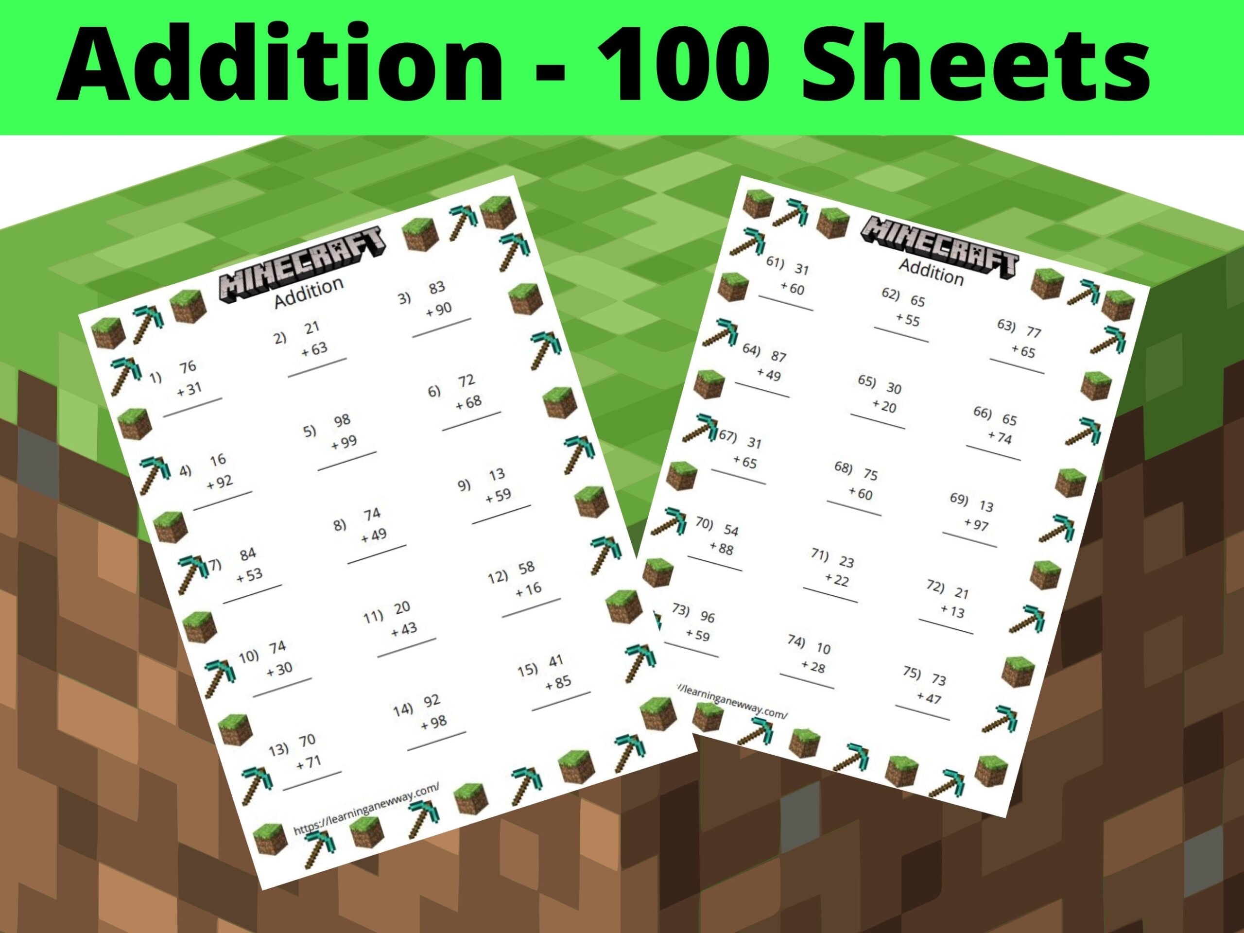 Minecraft Math Worksheets Bundle 400 Pages Of Math Worksheets Including Addition Subtraction Multiplication And Division Math Printable Etsy Minecraft Math Worksheets Bundle 400 Pages Of Math Worksheets Including Addition Subtraction Multiplication And Division Math Printable Etsy