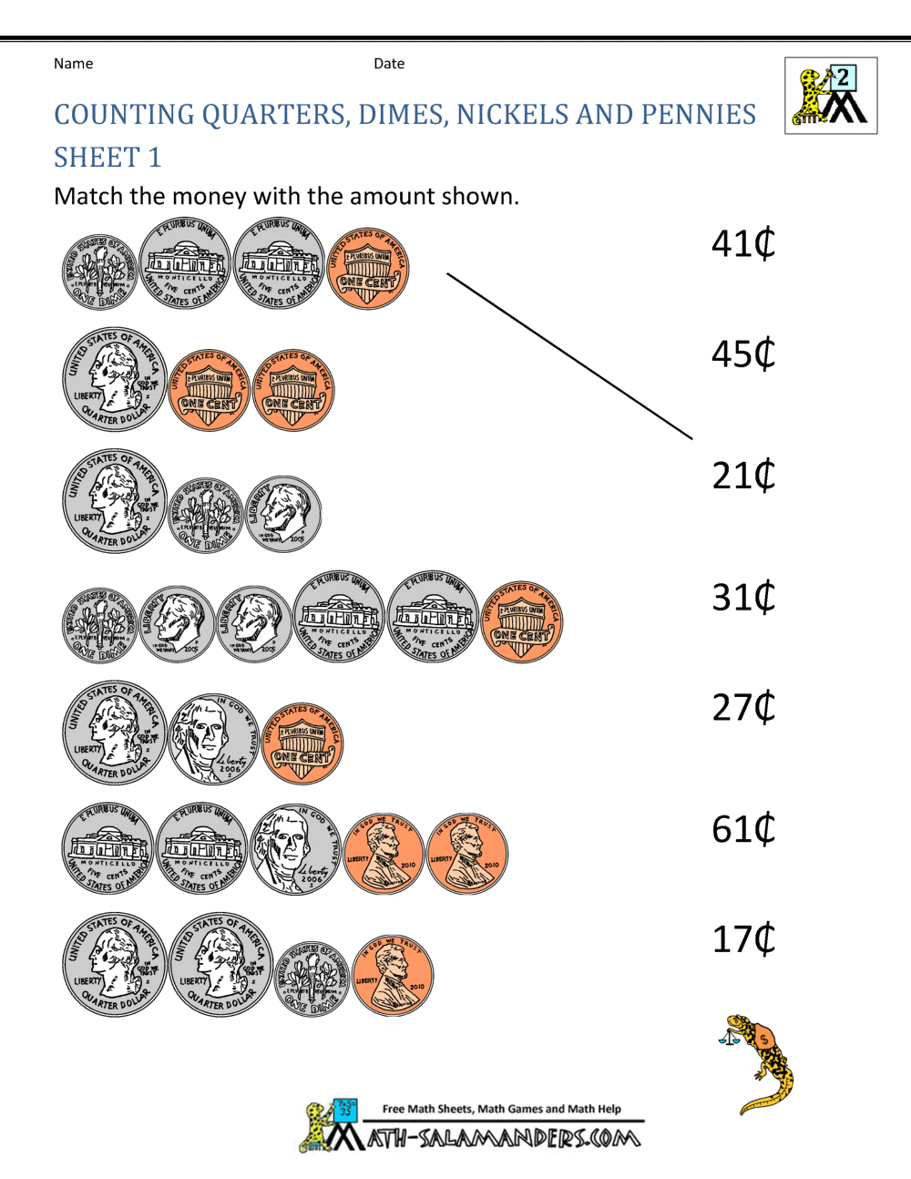 Money Worksheets For 2nd Grade 2nd Grade Money Worksheets Up To 2