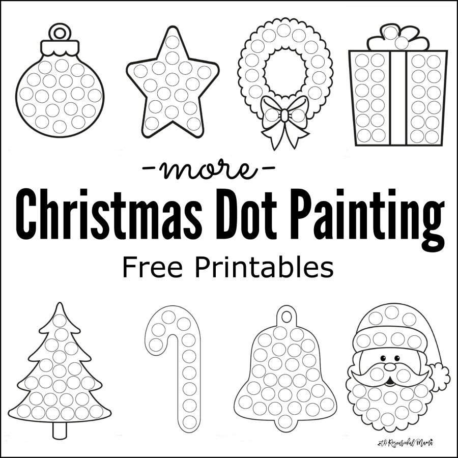 More Christmas Dot Painting Free Printables The Resourceful Mama FREE Printable Christmas Color By Number Worksheets