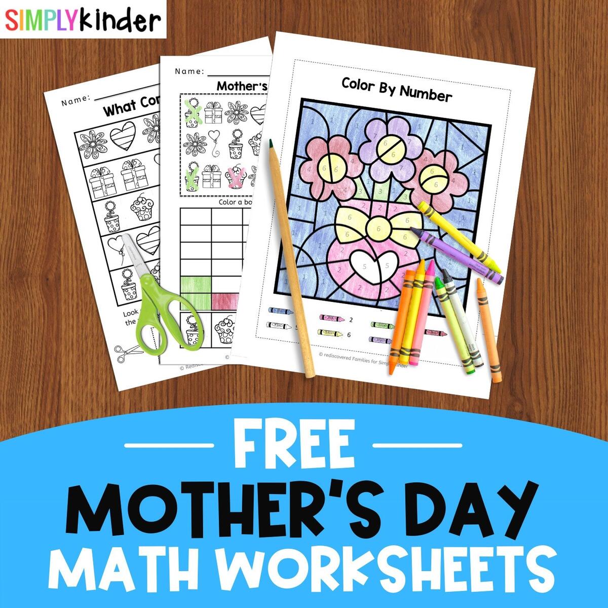 Mother S Day Math Worksheets For Kindergarten FREE Simply Kinder Mother S Day Math Worksheets For Kindergarten FREE Simply Kinder