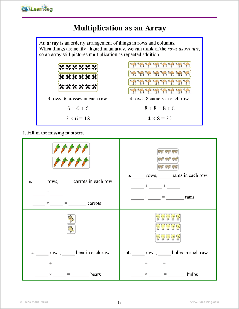 Multiplication Workbook For Grades 2 3 K5 Bookstore Multiplication Drill Sheets 3rd Grade Worksheets Library