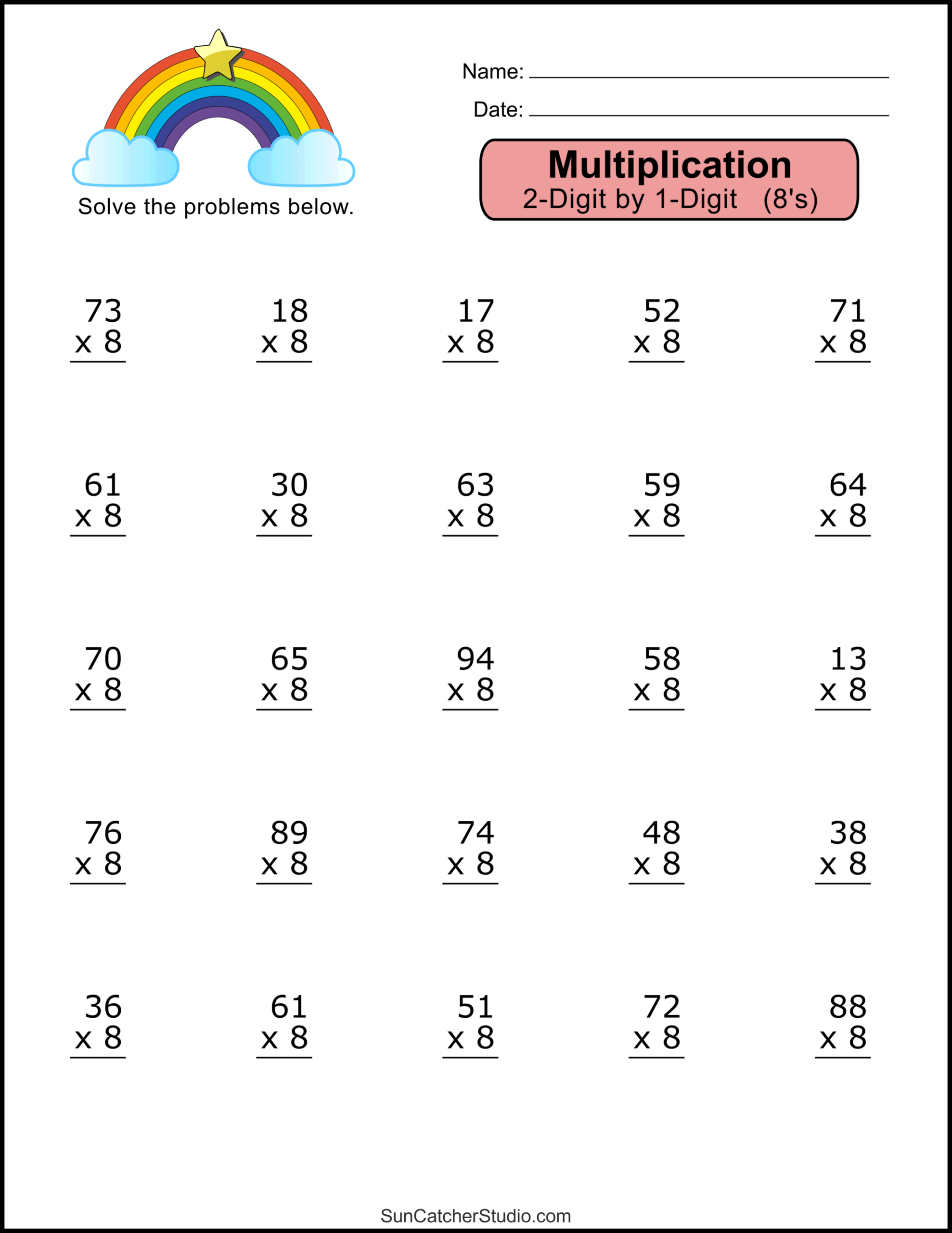 Basic Multiplication Worksheets K12 Math Worksheets