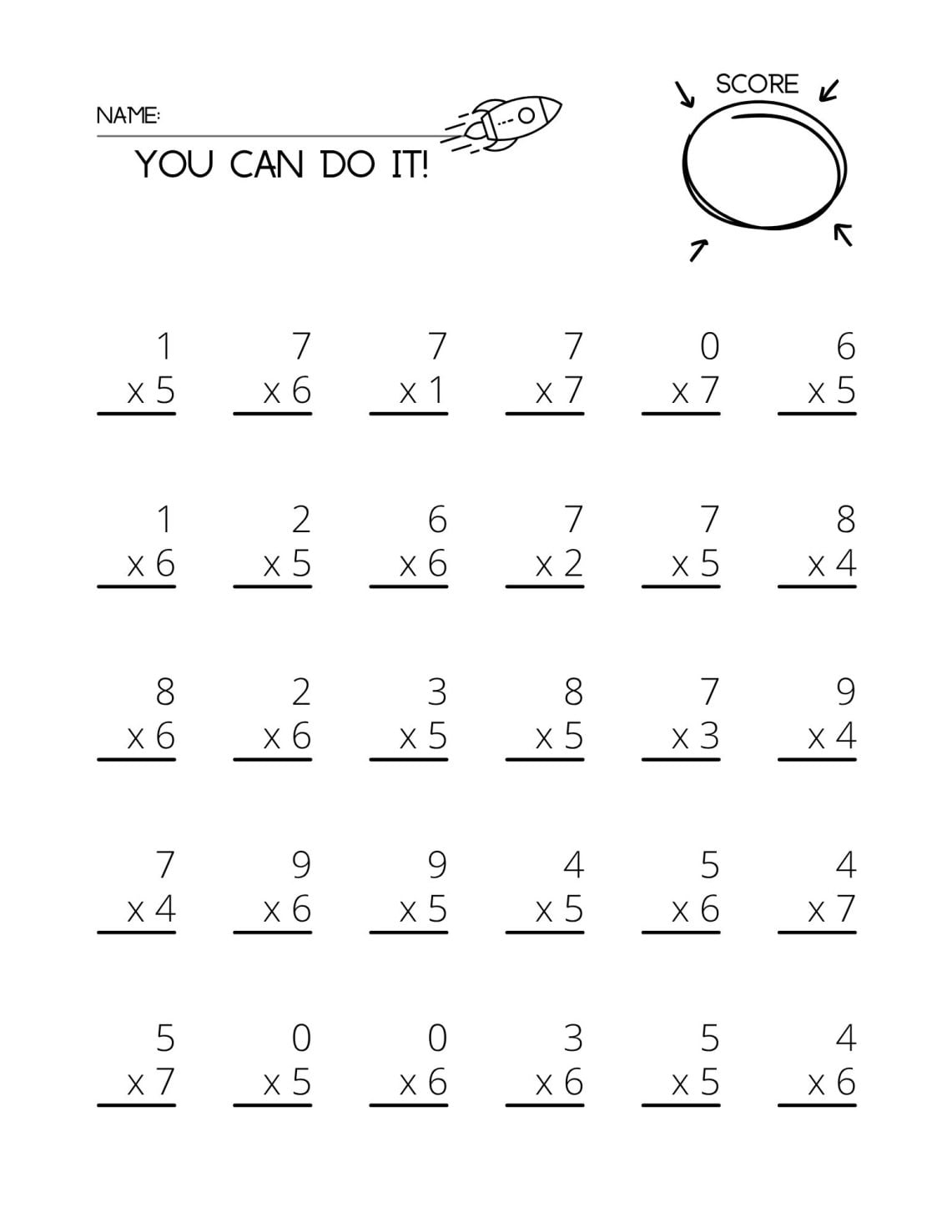 MULTIPLICATION WORKSHEETS PRINTABLES WonkyWonderful