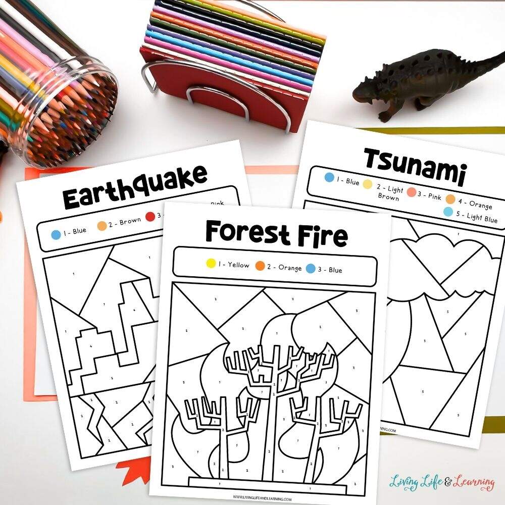 Natural Disaster Color By Number Earthquake Worksheets Free Editable Storyboard That