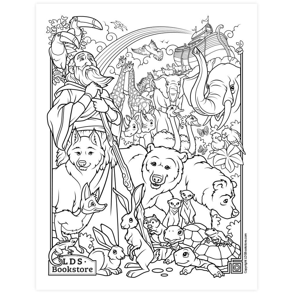 Noah And The Ark Coloring Page Printable