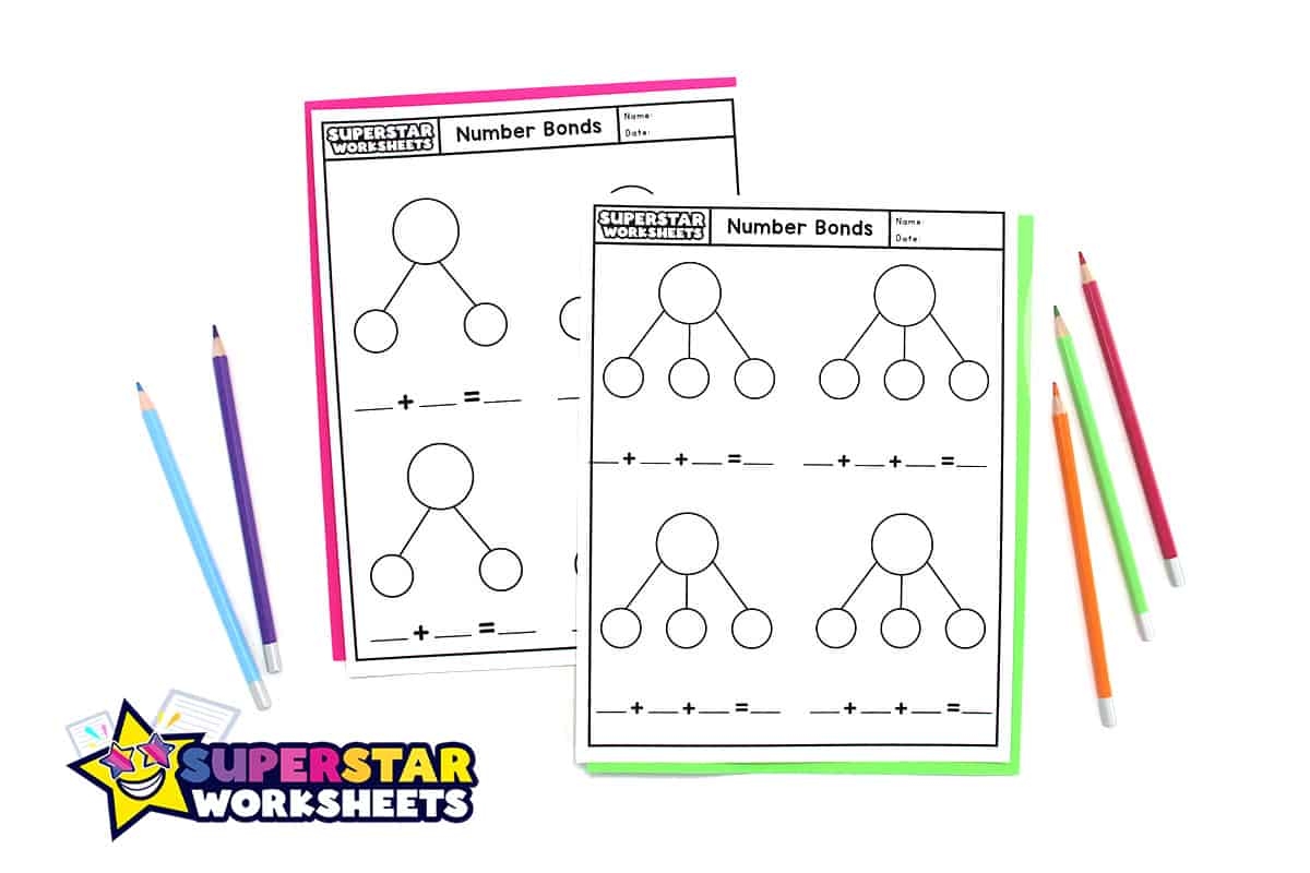 Number Bond Template Free Printables Superstar Worksheets Number Bond Template Free Printables Superstar Worksheets