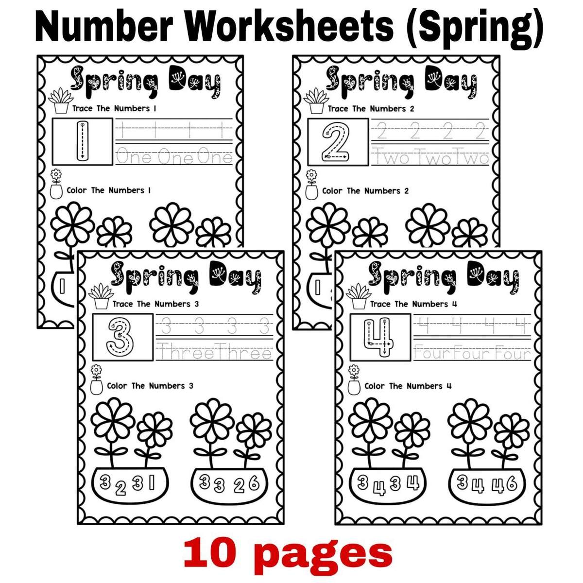 Number Worksheets Spring Made By Teachers
