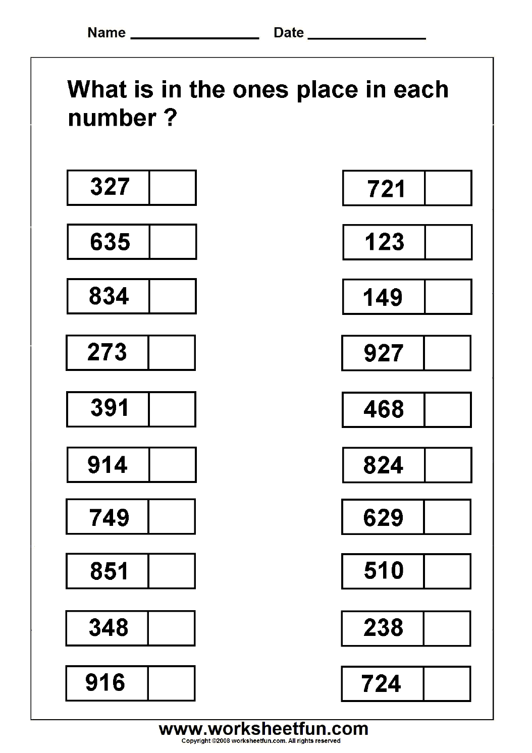Ones Place Value 2 Worksheets FREE Printable Worksheets Worksheetfun Grade 2 Place Value Worksheets