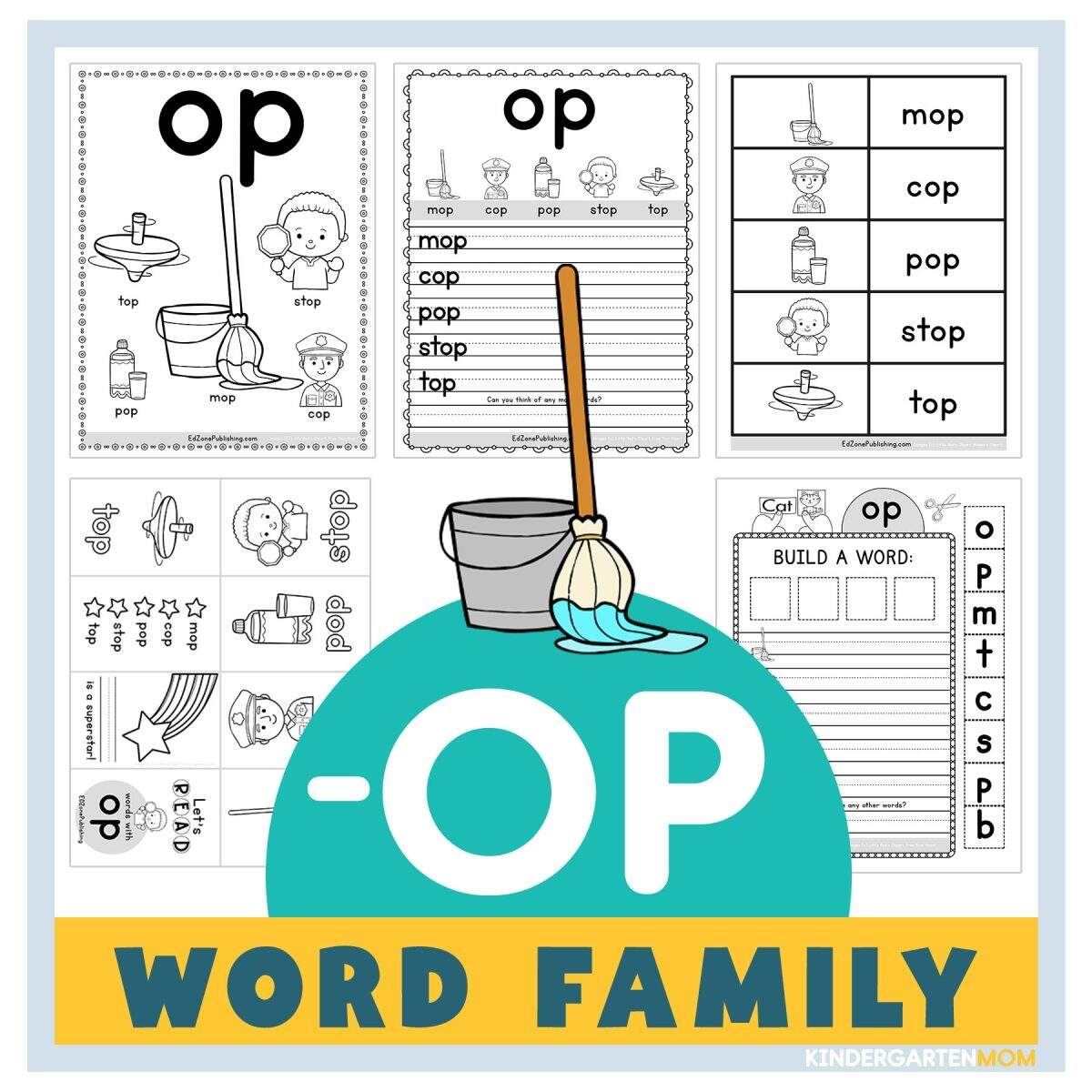 OP Words Words Scramble Phonics Word Families Worksheet Ezpzphonics