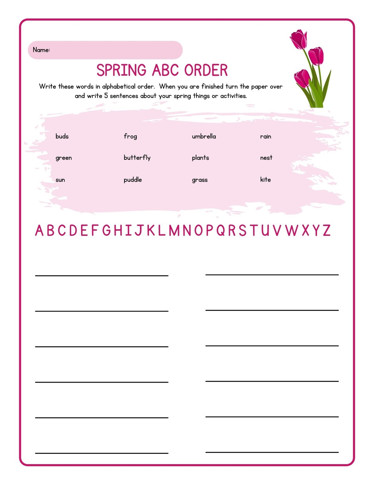 Page 3 Custom Printable Spring Worksheet Templates Canva Page 3 Custom Printable Spring Worksheet Templates Canva