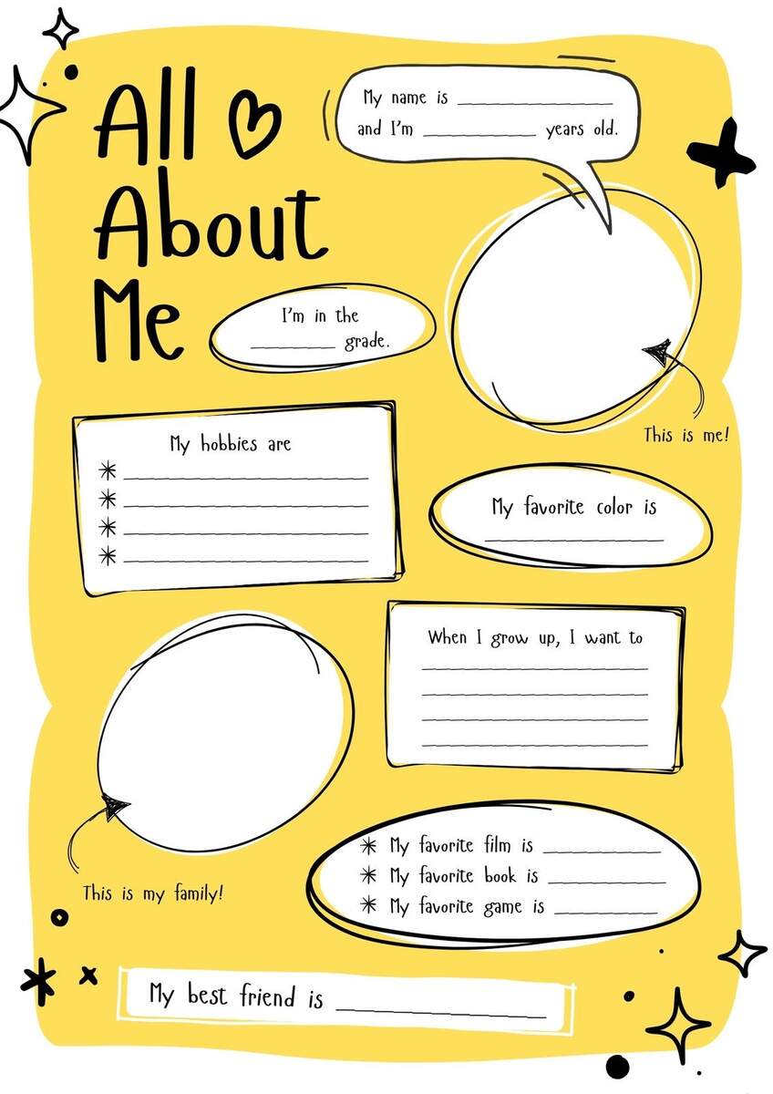 Page 3 Free And Printable All About Me Worksheet Templates Canva Page 3 Free And Printable All About Me Worksheet Templates Canva