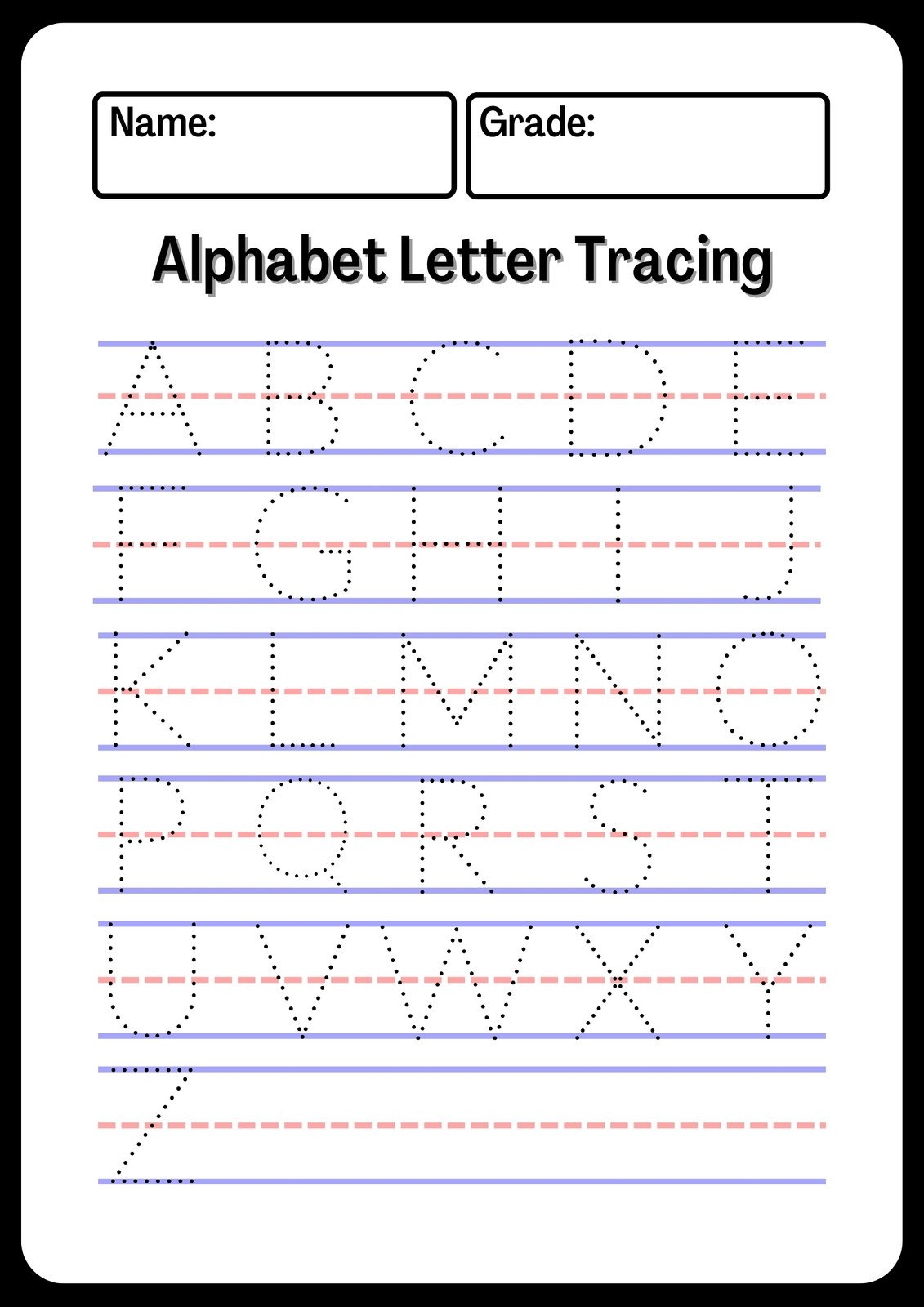 Page 4 Free Custom Printable Handwriting Worksheet Templates Canva