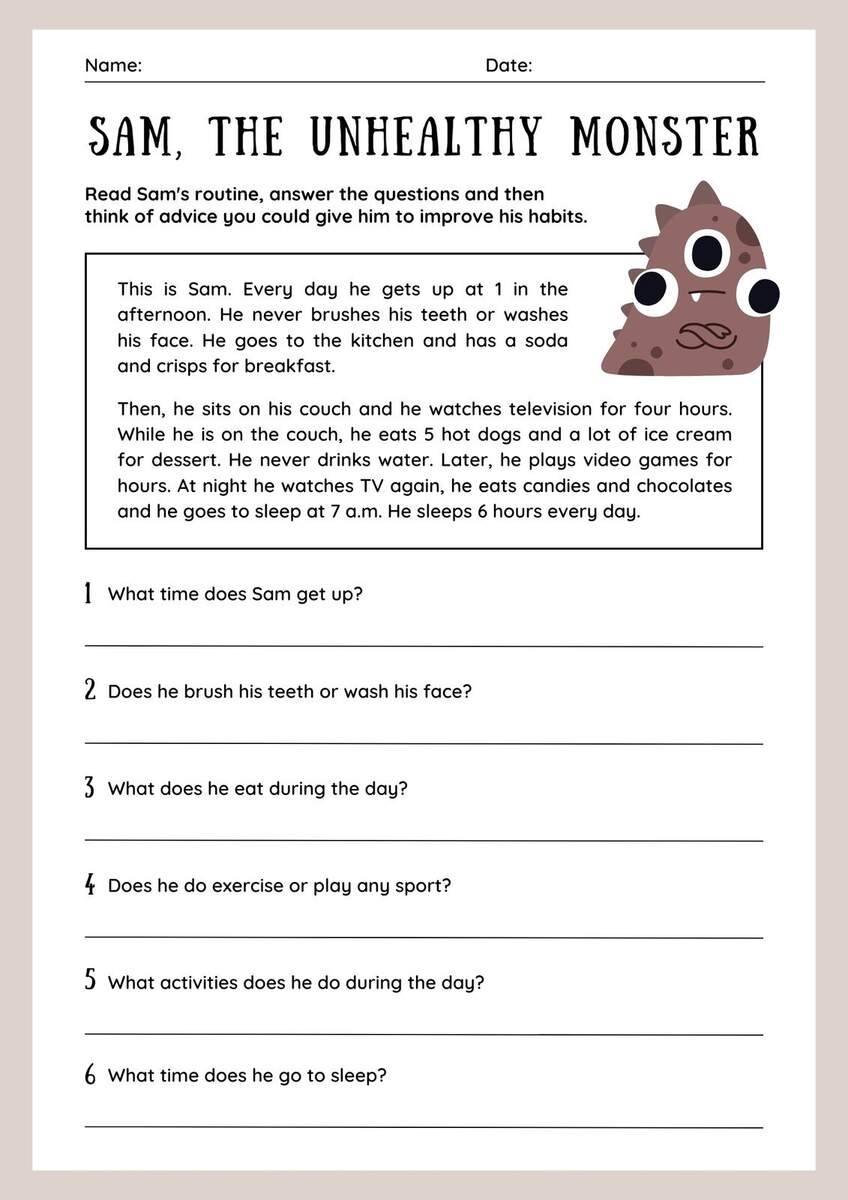 Page 5 Free Custom And Printable Reading Worksheet Templates Canva Third Grade Reading Worksheets Improve Fluency Vocabulary