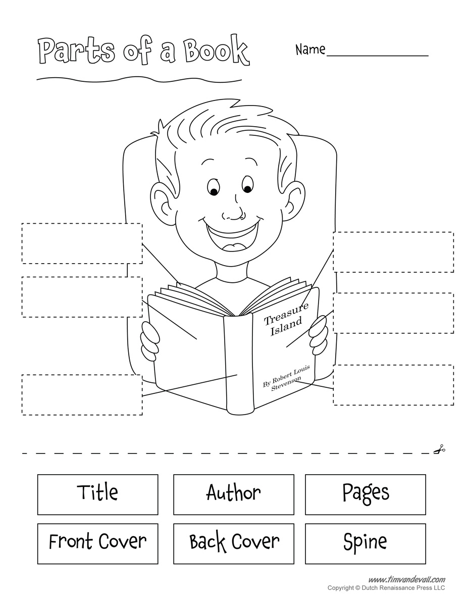 Parts Of A Book Worksheet Tim S Printables Parts Of A Book Worksheet Tim S Printables