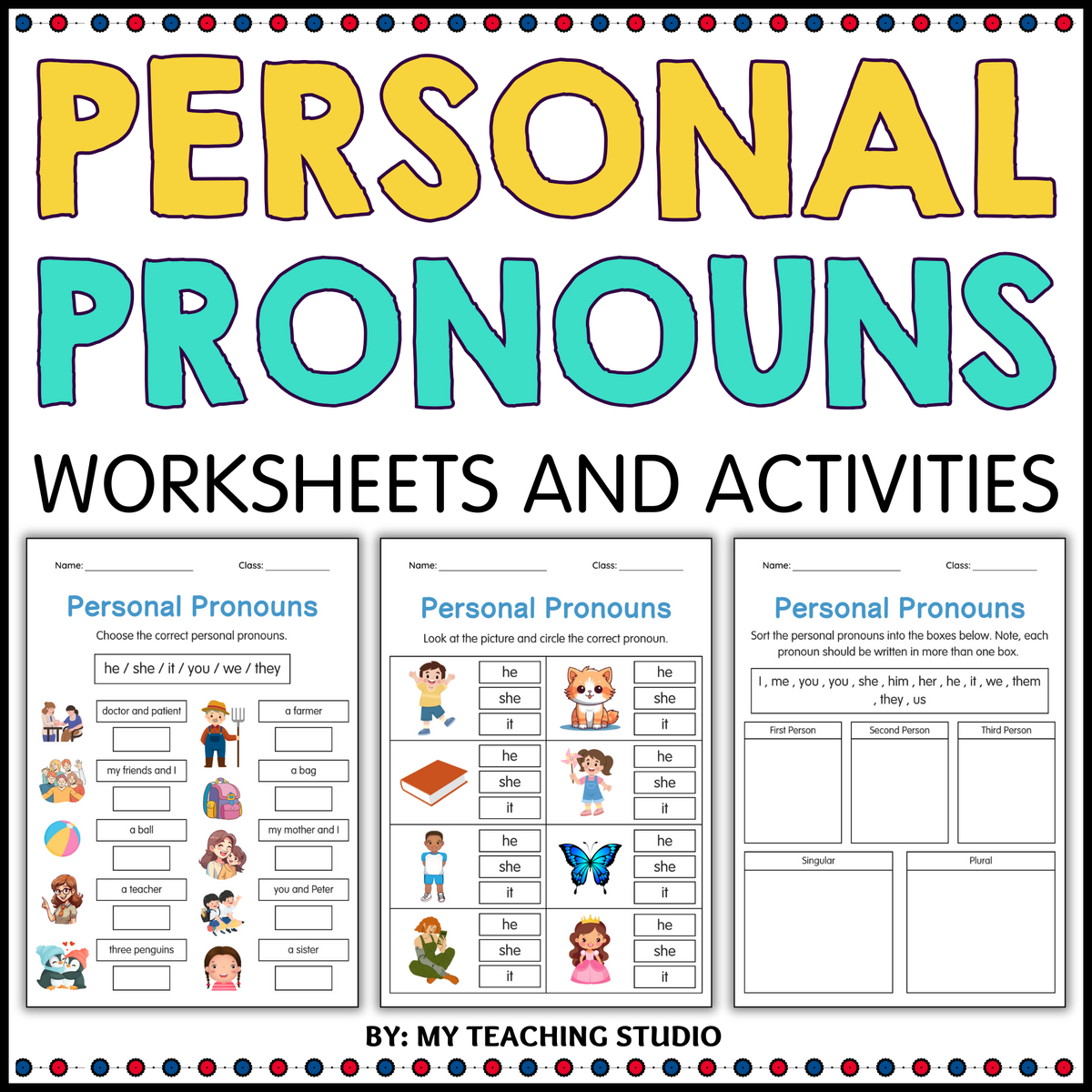 Personal Pronouns Activity Worksheets For Grade 2 3 4 Made By Teachers