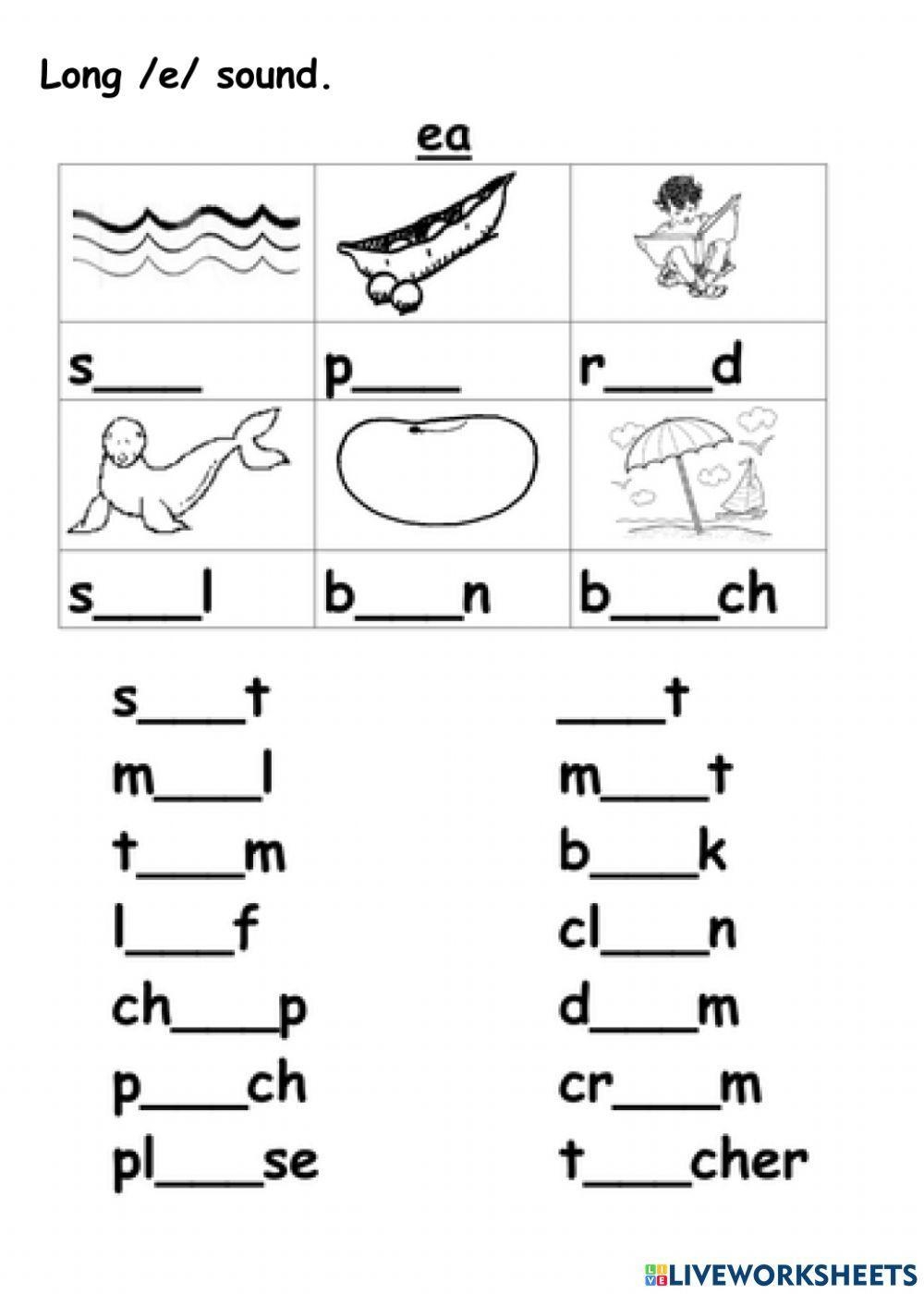 Phonics Ea Worksheet Worksheets Library Phonics Ea Worksheet Worksheets Library