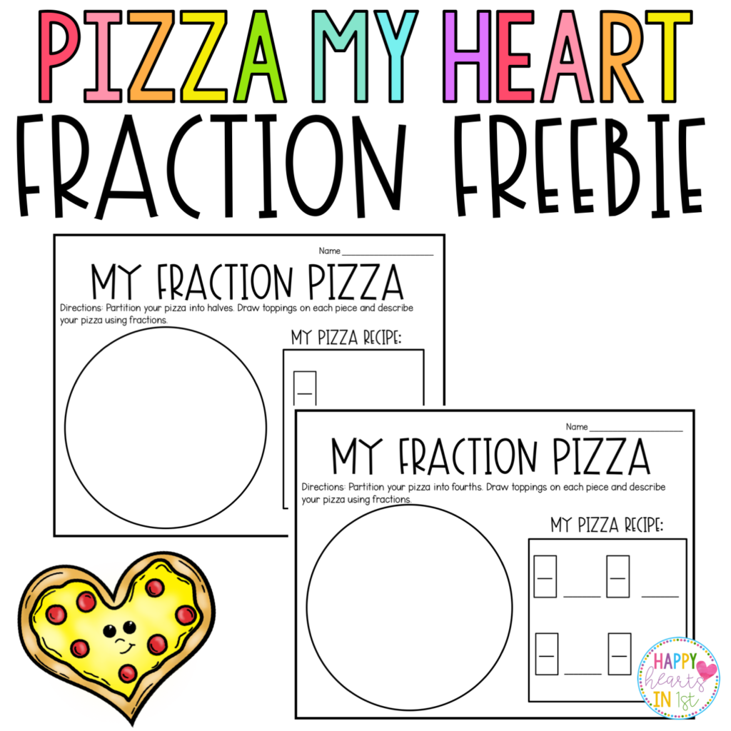 Pizza Fraction Activities Happy Hearts In 1st