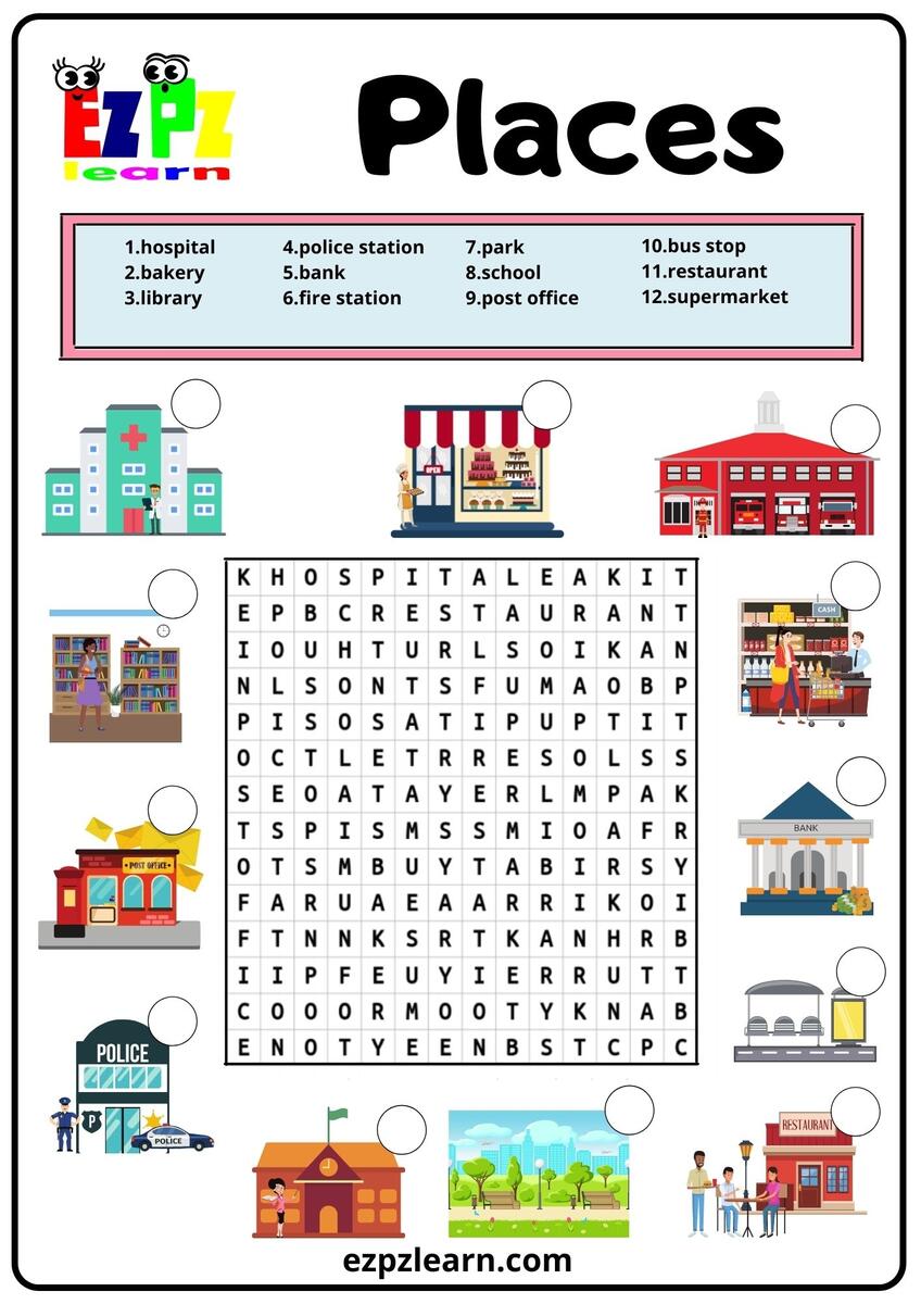 Places In The City Word Search 2 Free PDF Download Ezpzlearn Places In The City Word Search 2 Free PDF Download Ezpzlearn