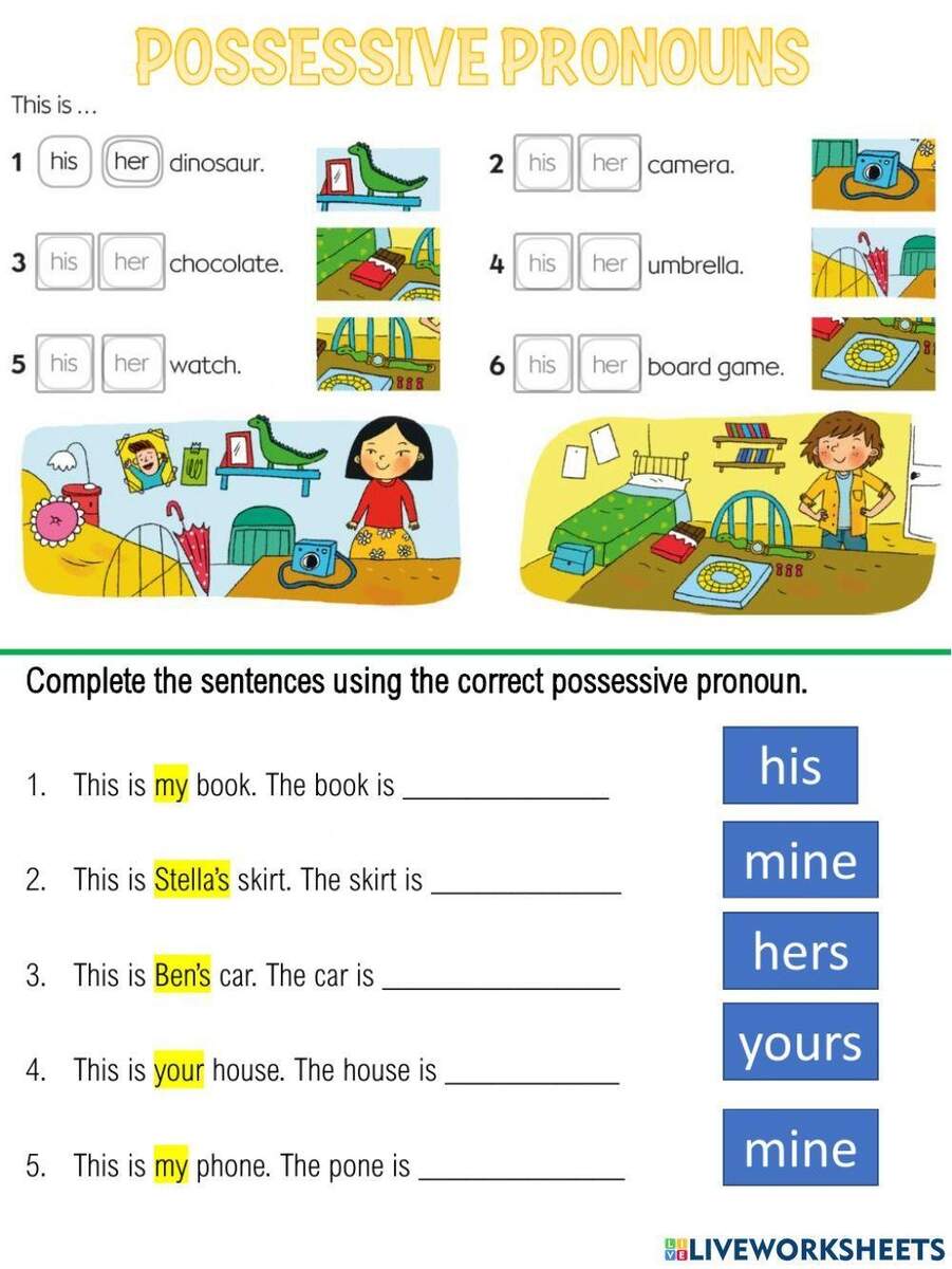 Possessive Pronouns Online Exercise For Grade 3 Worksheets Library Possessive Pronouns Online Exercise For Grade 3 Worksheets Library