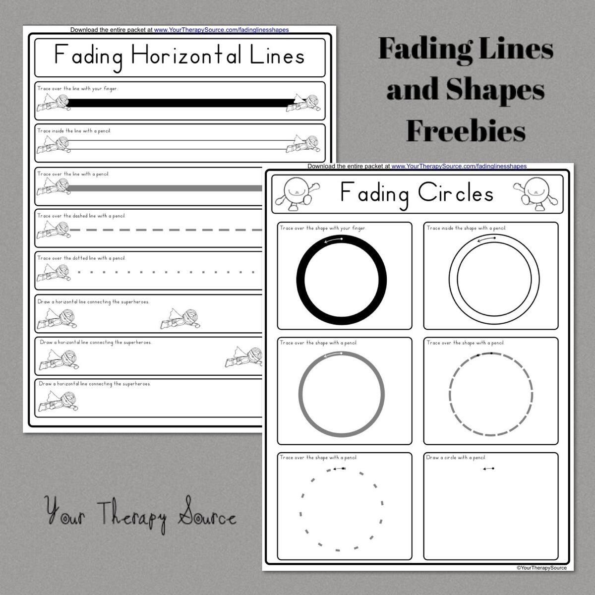 Pre Writing Shapes And Lines Freebie Your Therapy Source Free Printable Apple Fine Motor Tracing Strips For Pre Writing Practice