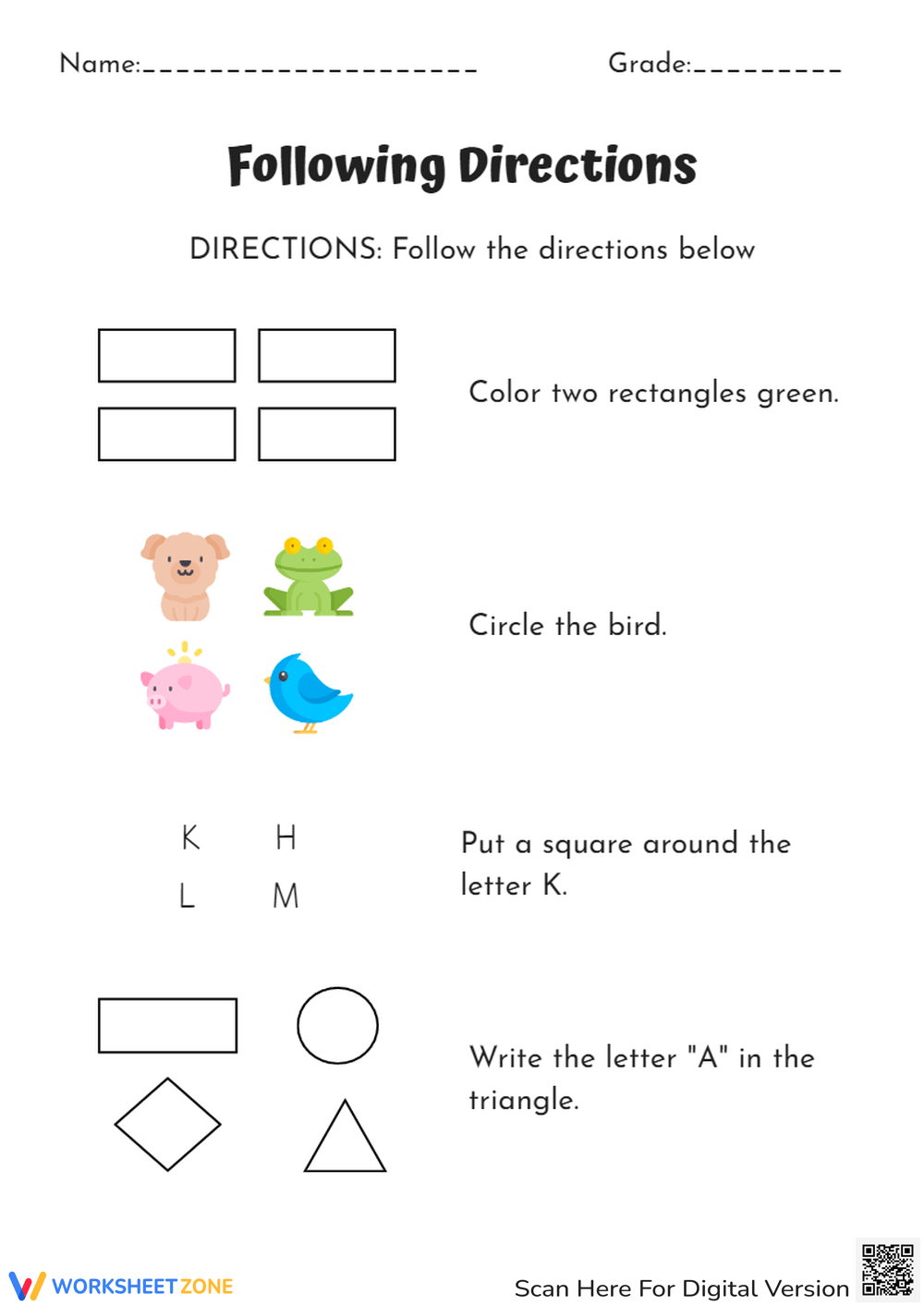 Printable 2nd Grade Following Directions Worksheets Printable 2nd Grade Following Directions Worksheets