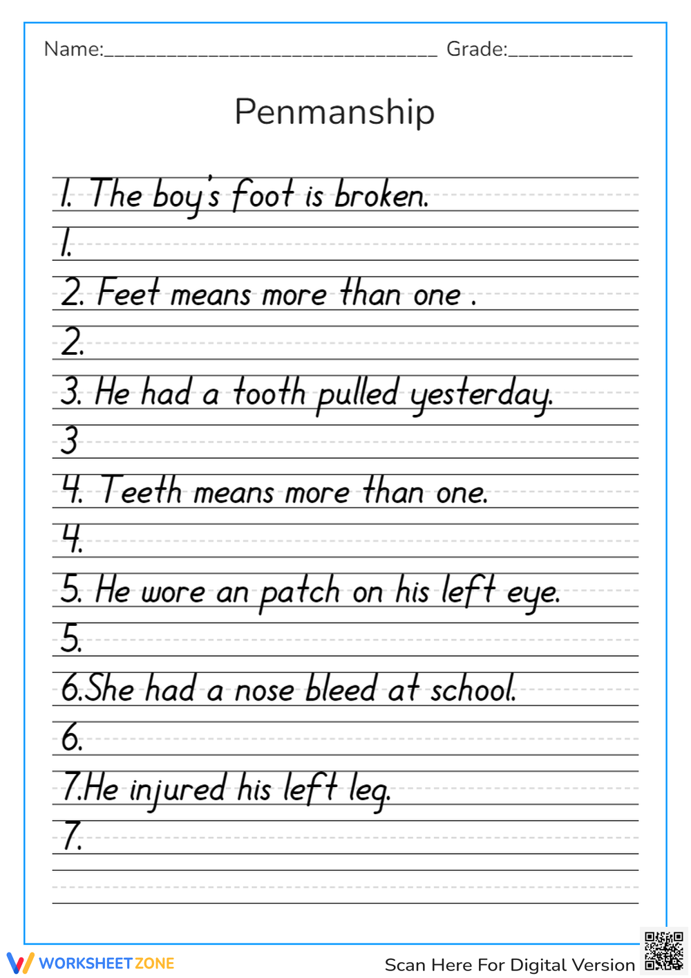 Printable 2nd Grade Handwriting Worksheets Printable 2nd Grade Handwriting Worksheets