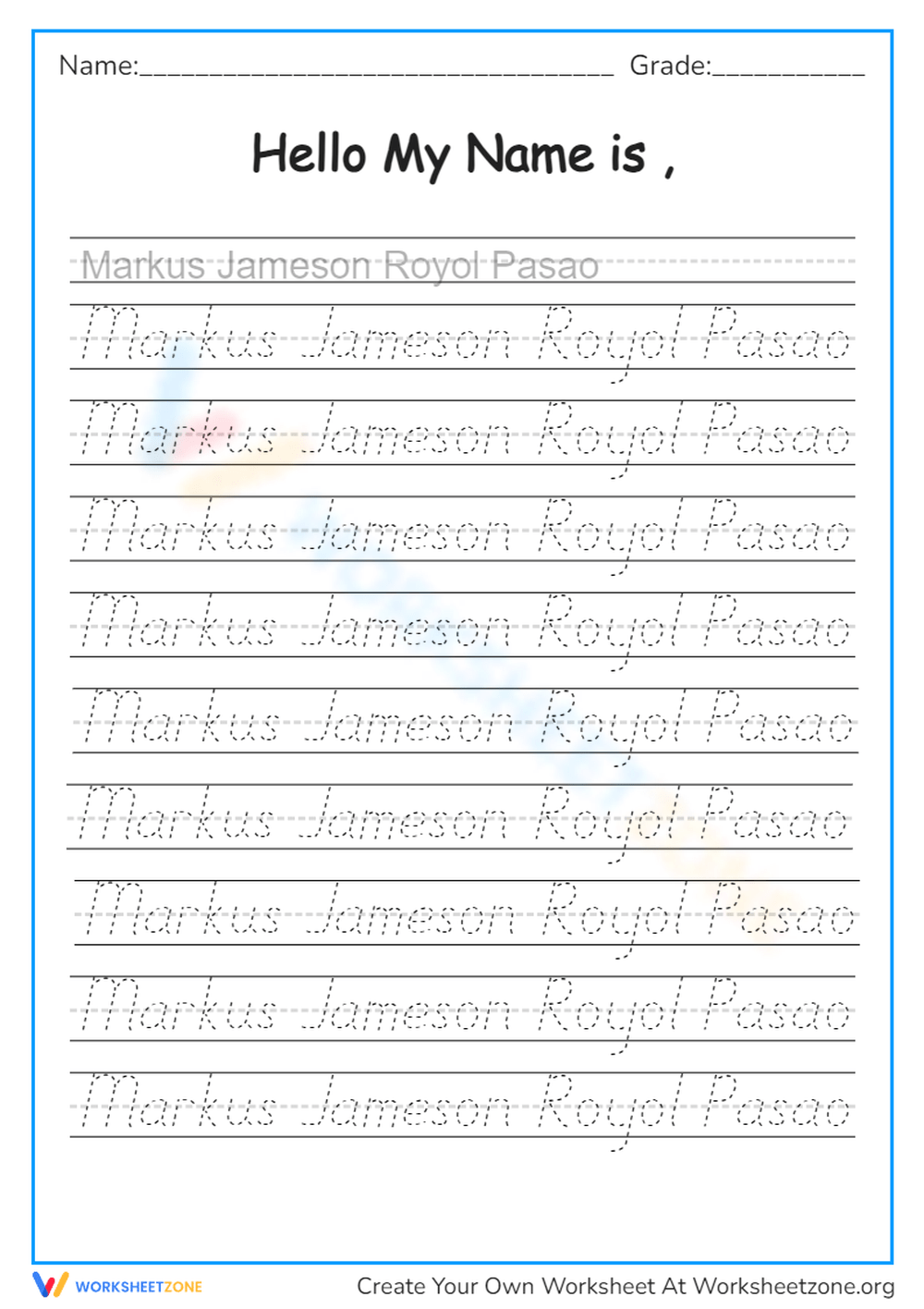 Printable 3rd Grade Name Tracing Worksheets Download Printable 3rd Grade Name Tracing Worksheets Download