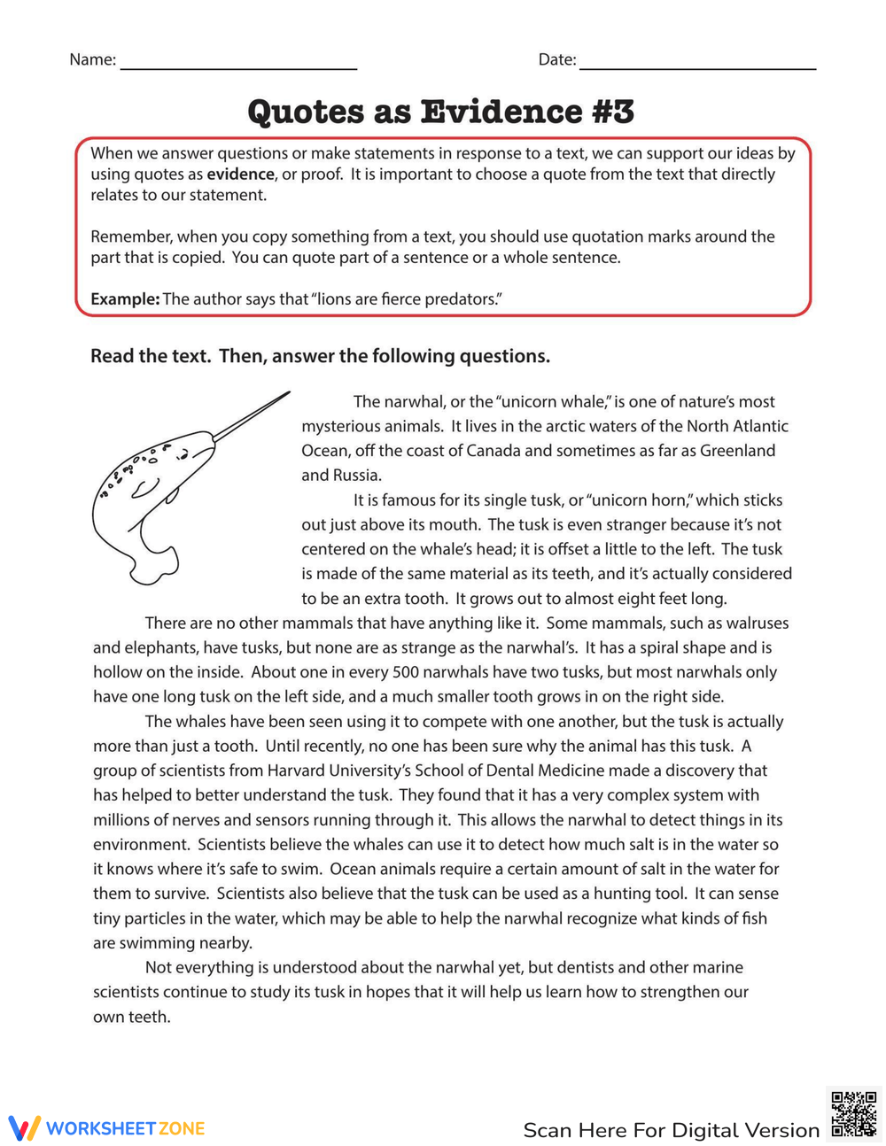 Printable 5th Grade Text Evidence Worksheets Download