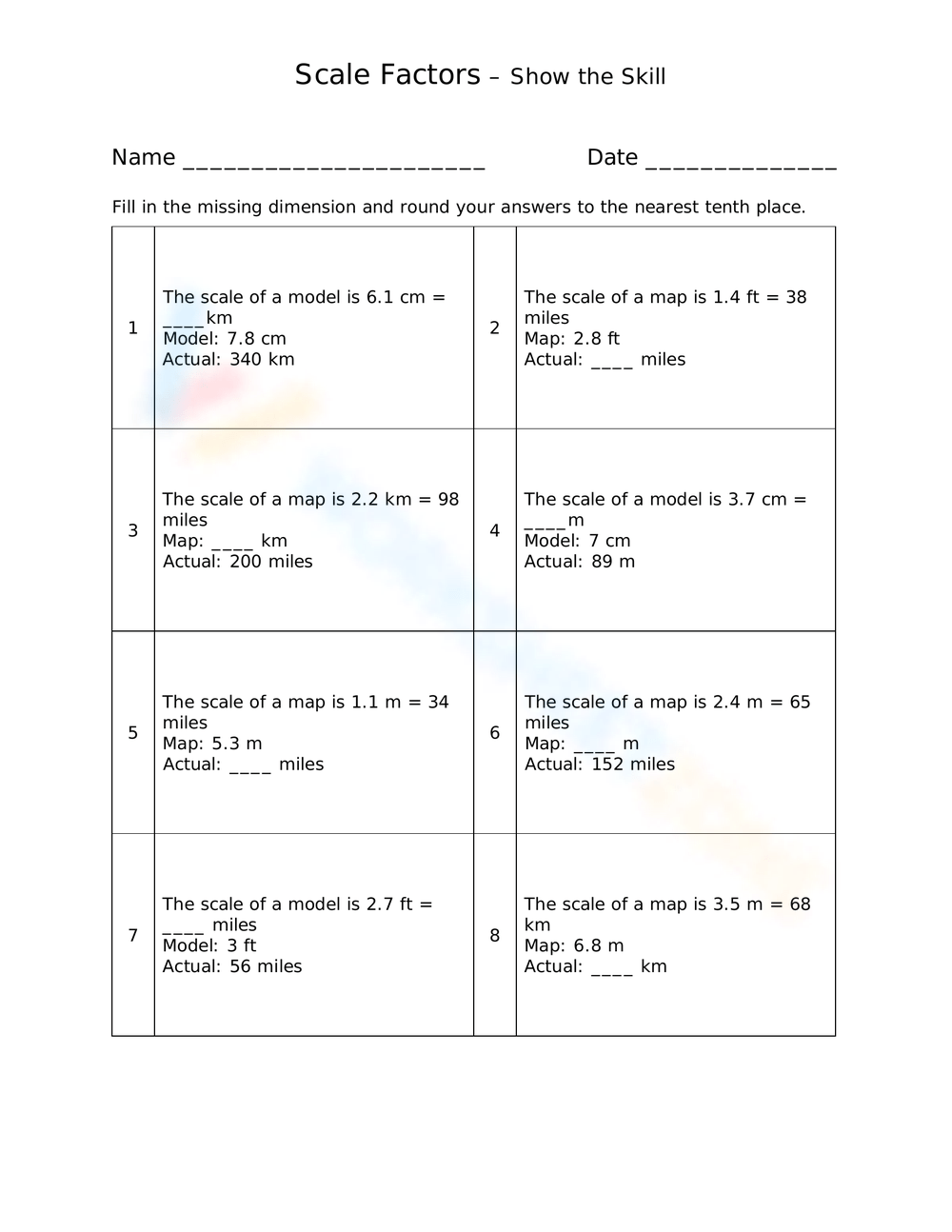 Printable 7th Grade Scale Factor Worksheets Printable 7th Grade Scale Factor Worksheets