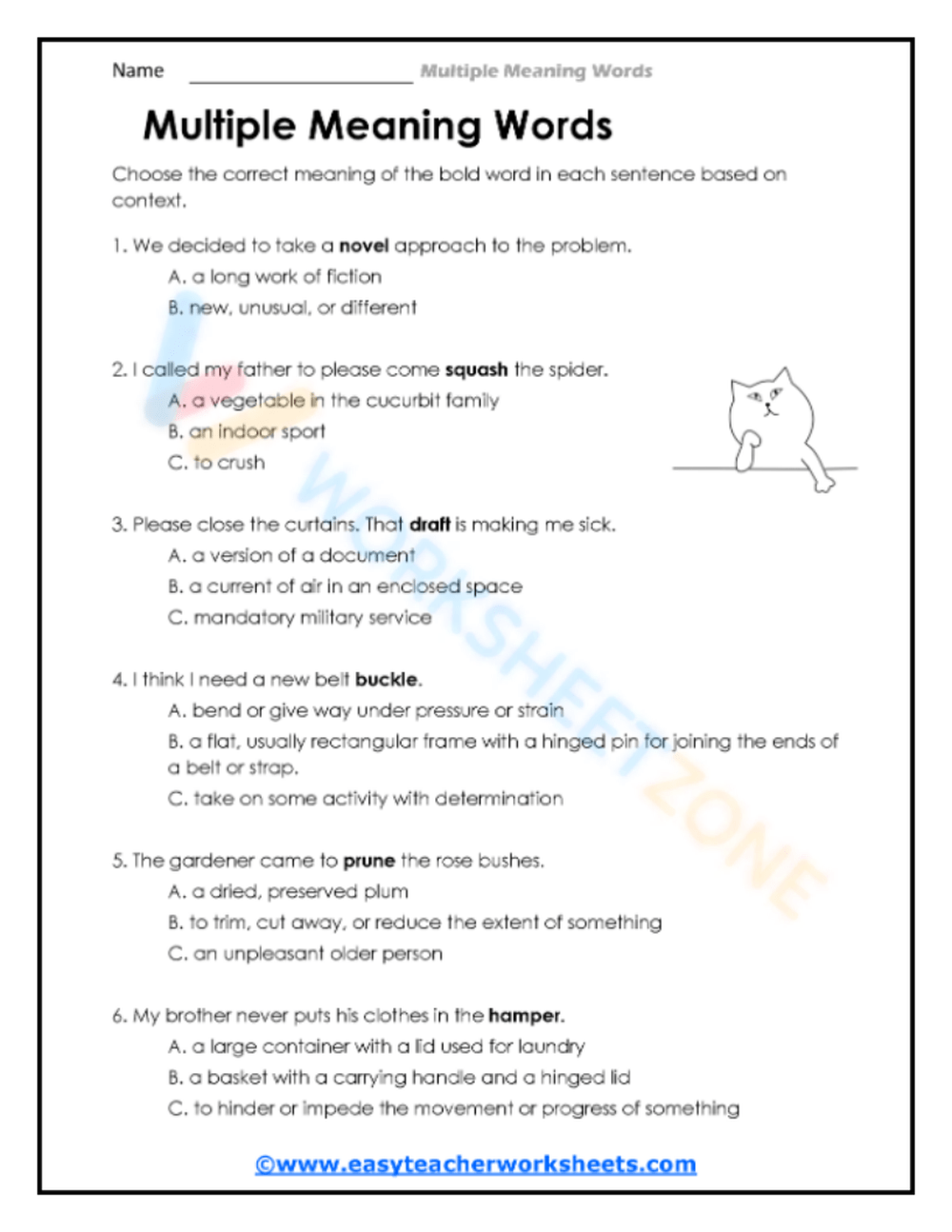 Printable 8th Grade Grammar Worksheets