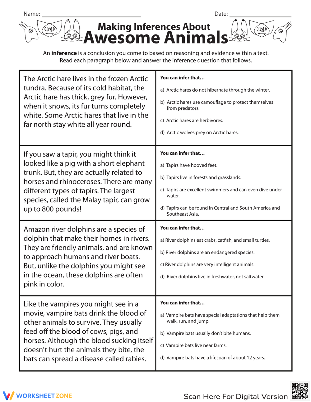 Printable 9th Grade Making Inferences Worksheets Printable 9th Grade Making Inferences Worksheets