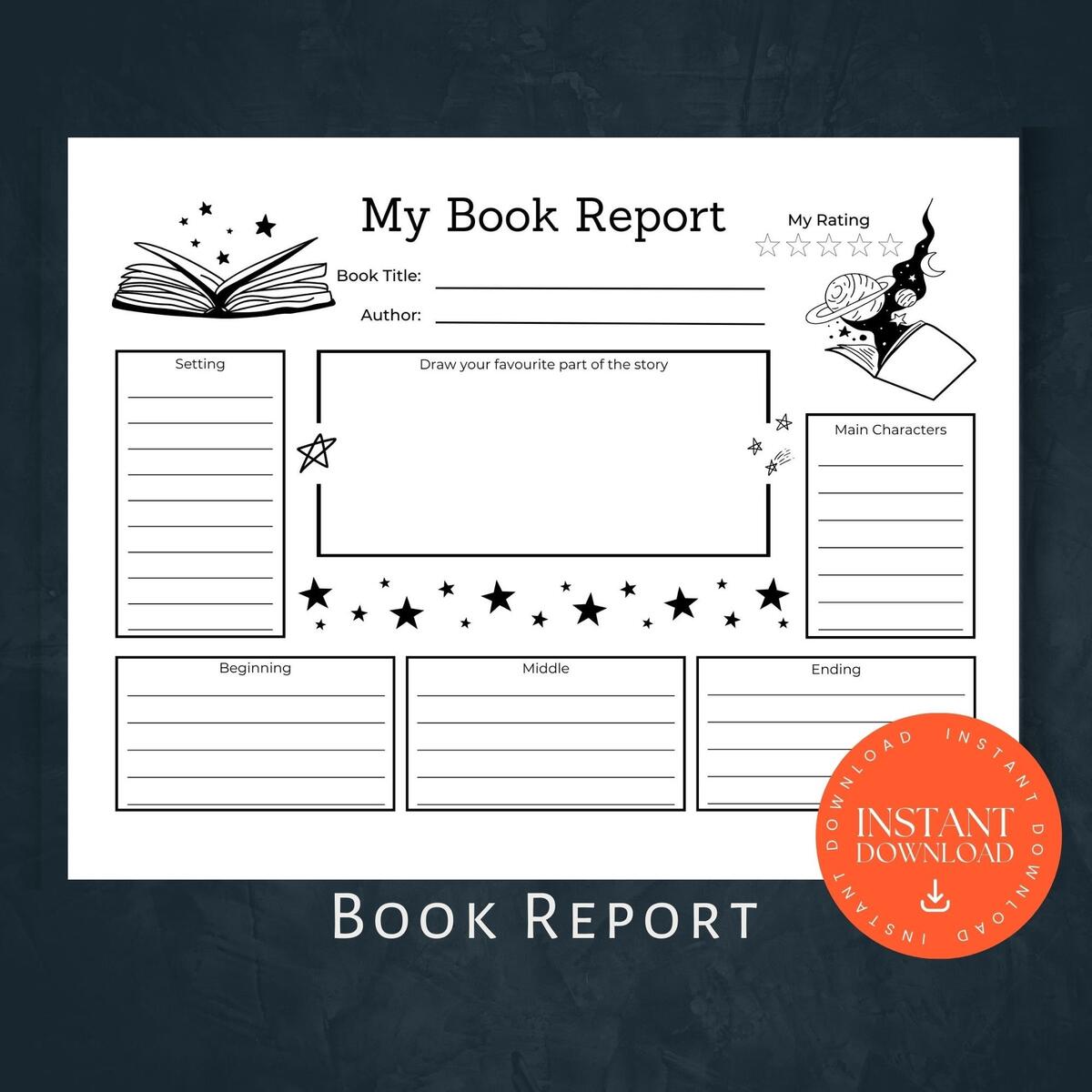Printable Book Report INSTANT DOWNLOAD Printable Activity Book Report Template Book Review Book Report Printable Home School Reading Etsy Printable Book Report INSTANT DOWNLOAD Printable Activity Book Report Template Book Review Book Report Printable Home School Reading Etsy