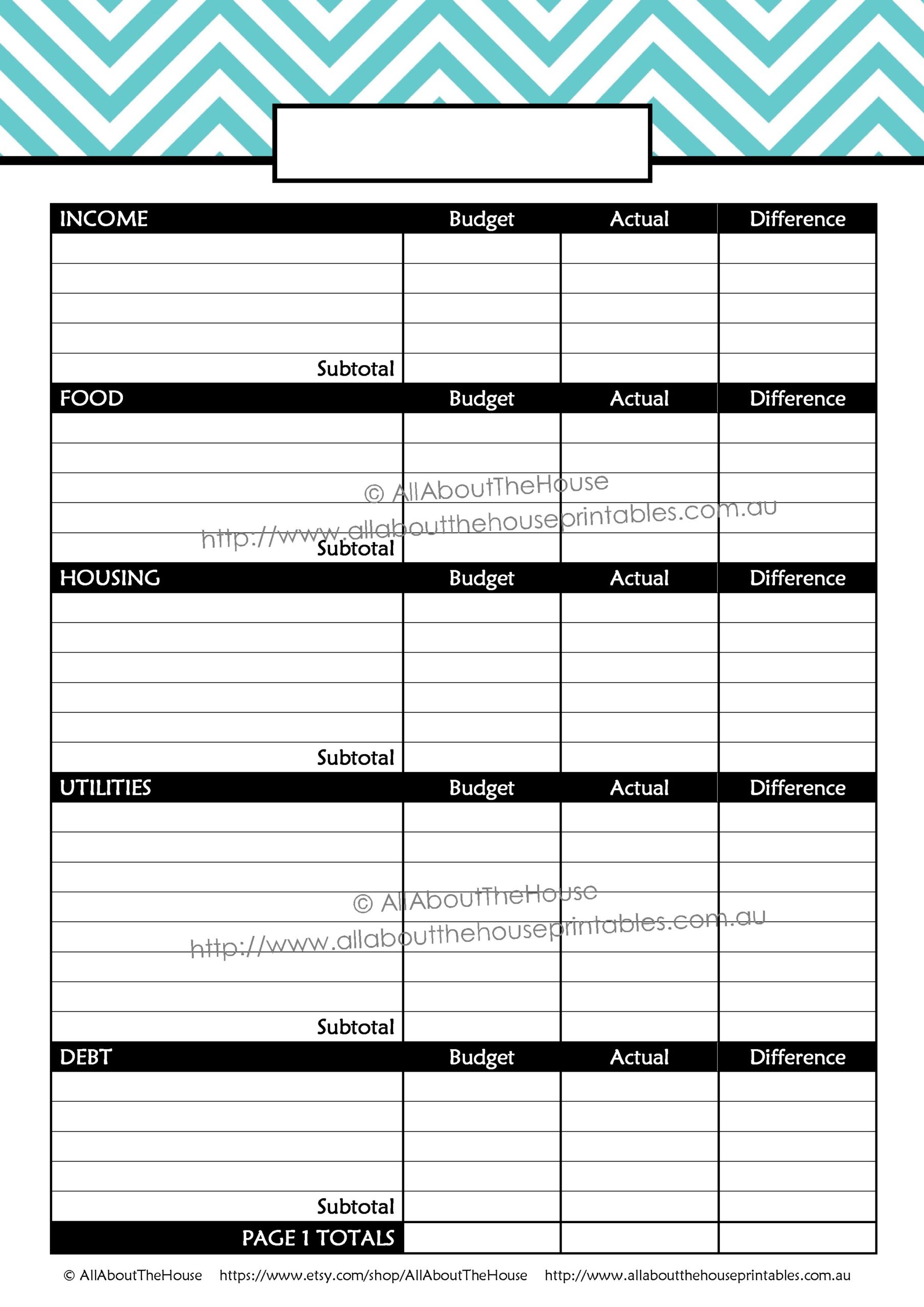 Free Printable Budget Planner Carrie Elle