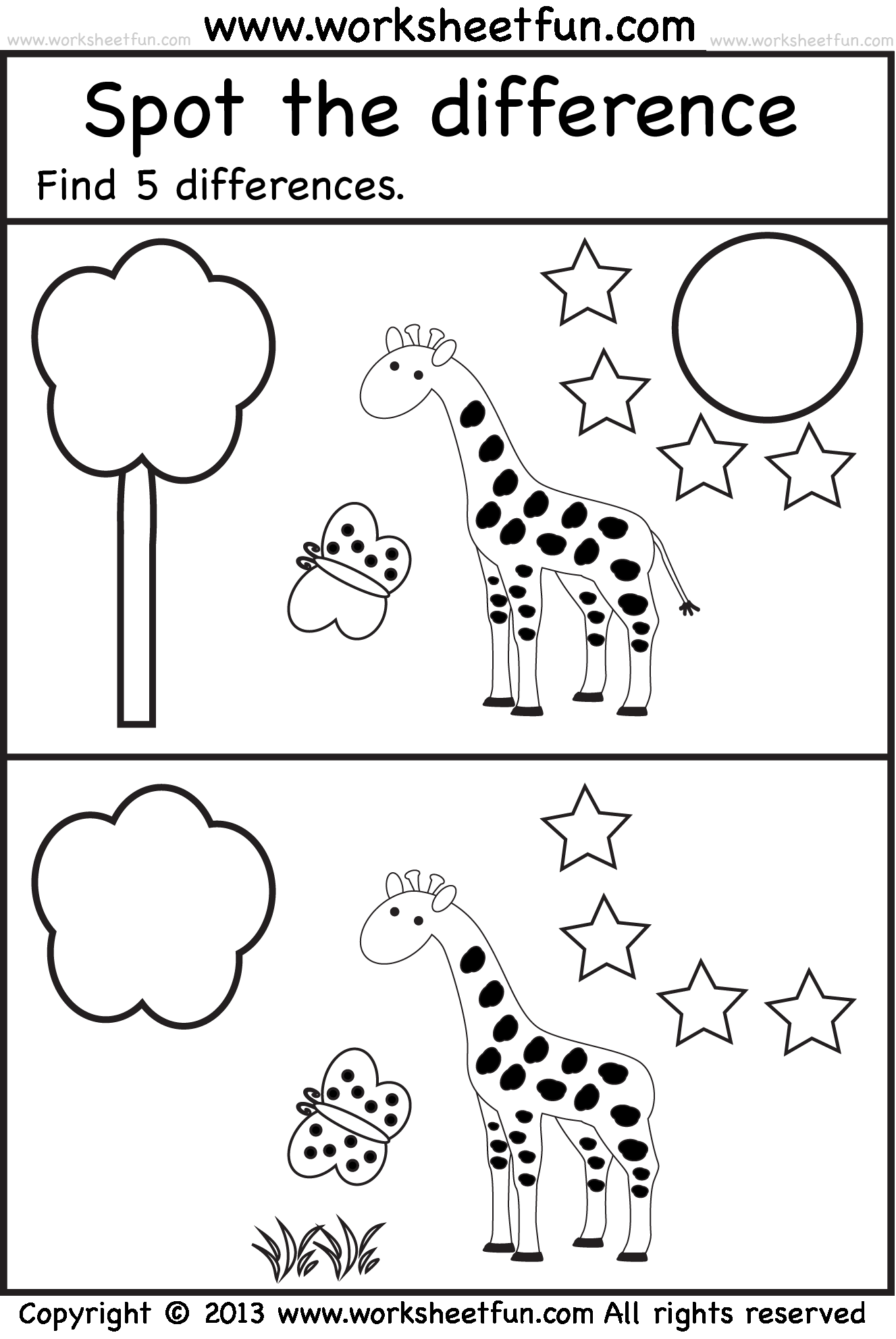 Printable Find The Difference Worksheets Printable Find The Difference Worksheets