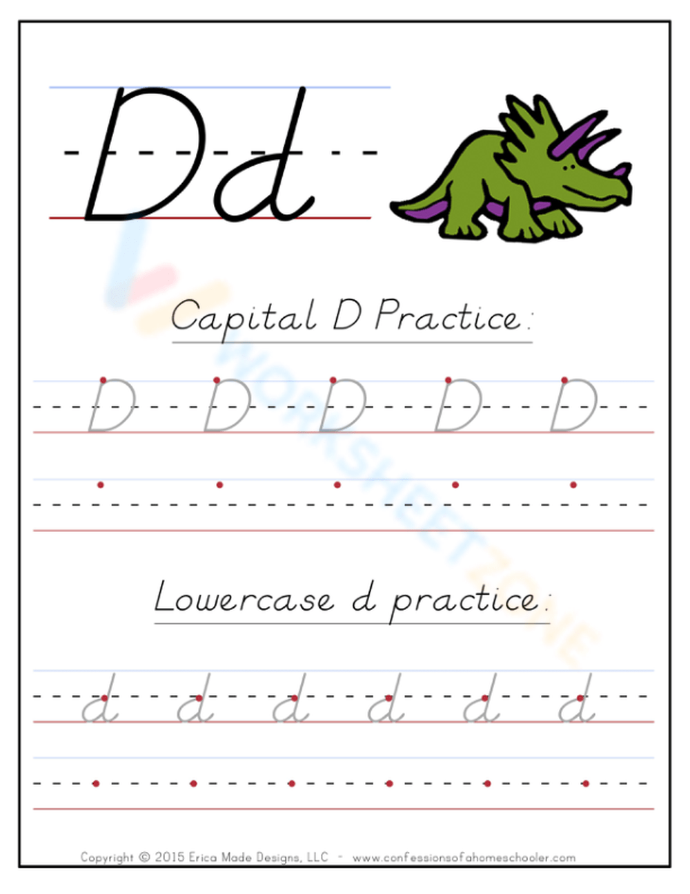 Printable Preschool D Nealian Worksheets Printable Preschool D Nealian Worksheets