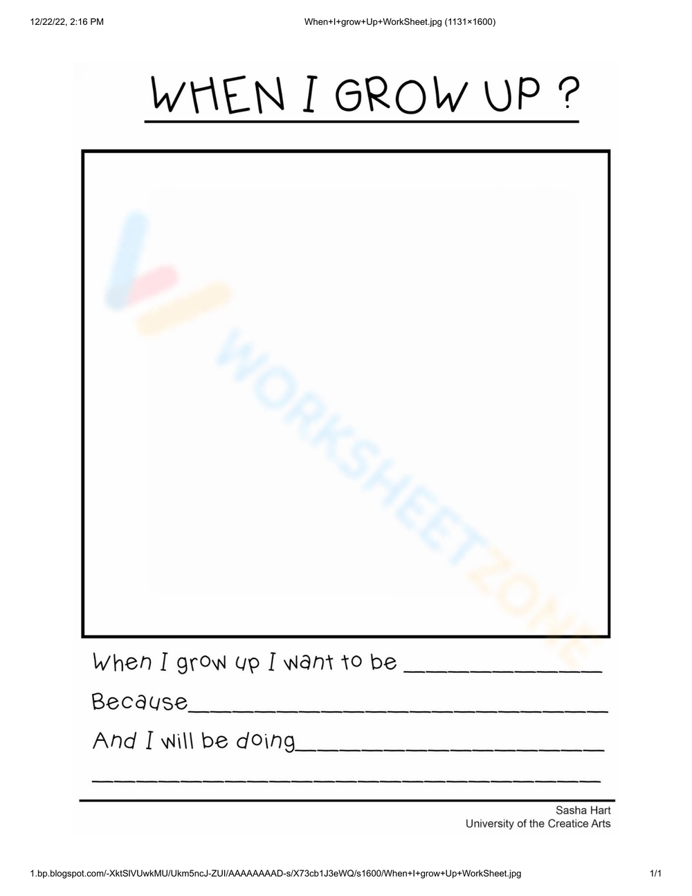 Printable When I Grow Up Worksheets Download Printable When I Grow Up Worksheets Download