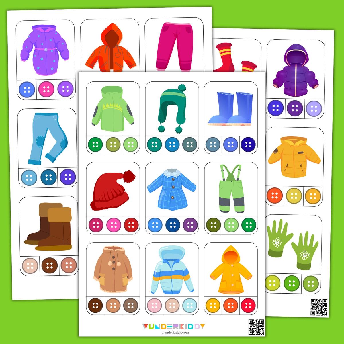 Printable Winter Clothes Clip Card Activity For Preschool Printable Winter Clothes Clip Card Activity For Preschool