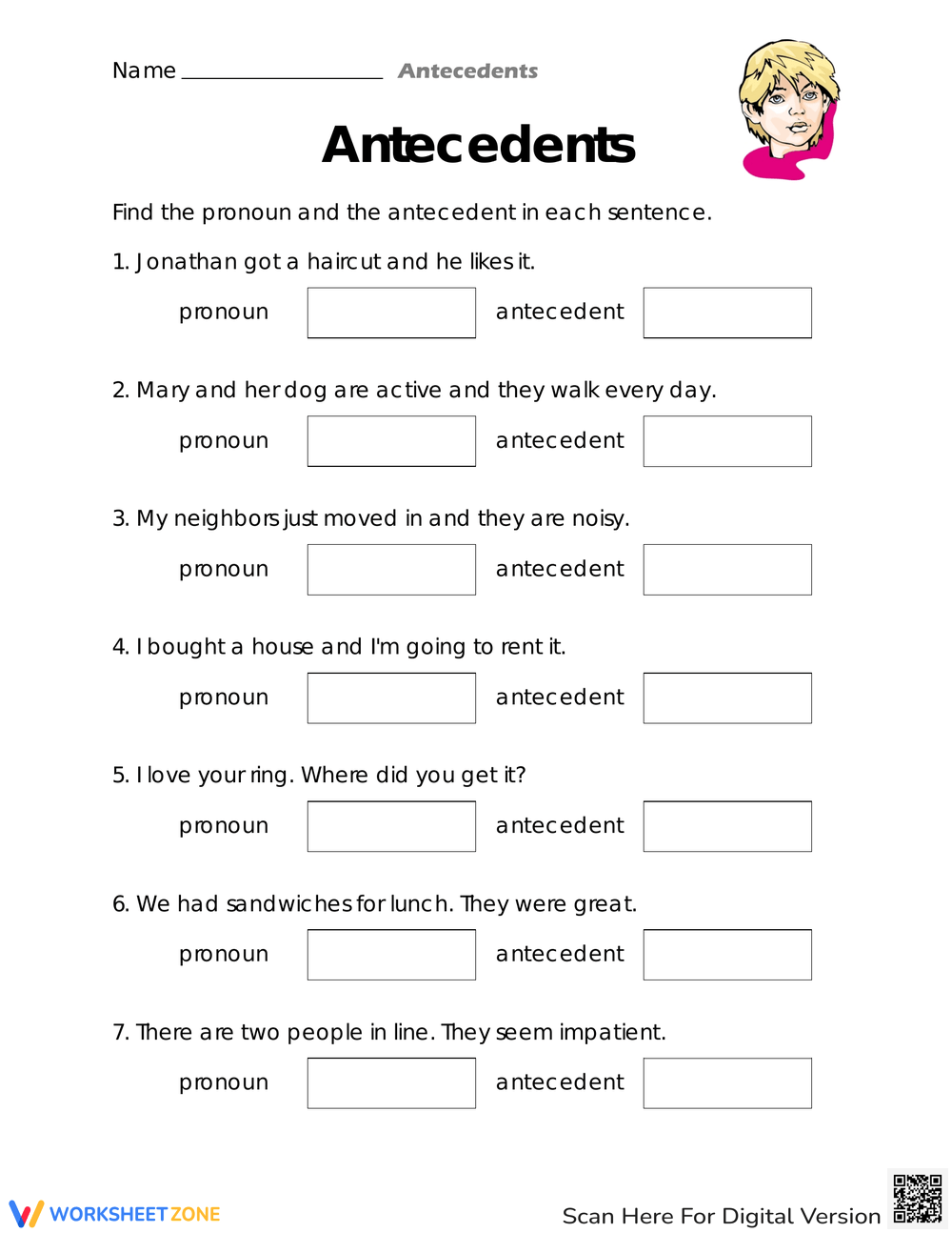 Pronoun Antecedent Agreement Fill In The Blanks Worksheets Printable Word Usage Worksheets Pronoun Agreement Worksheets